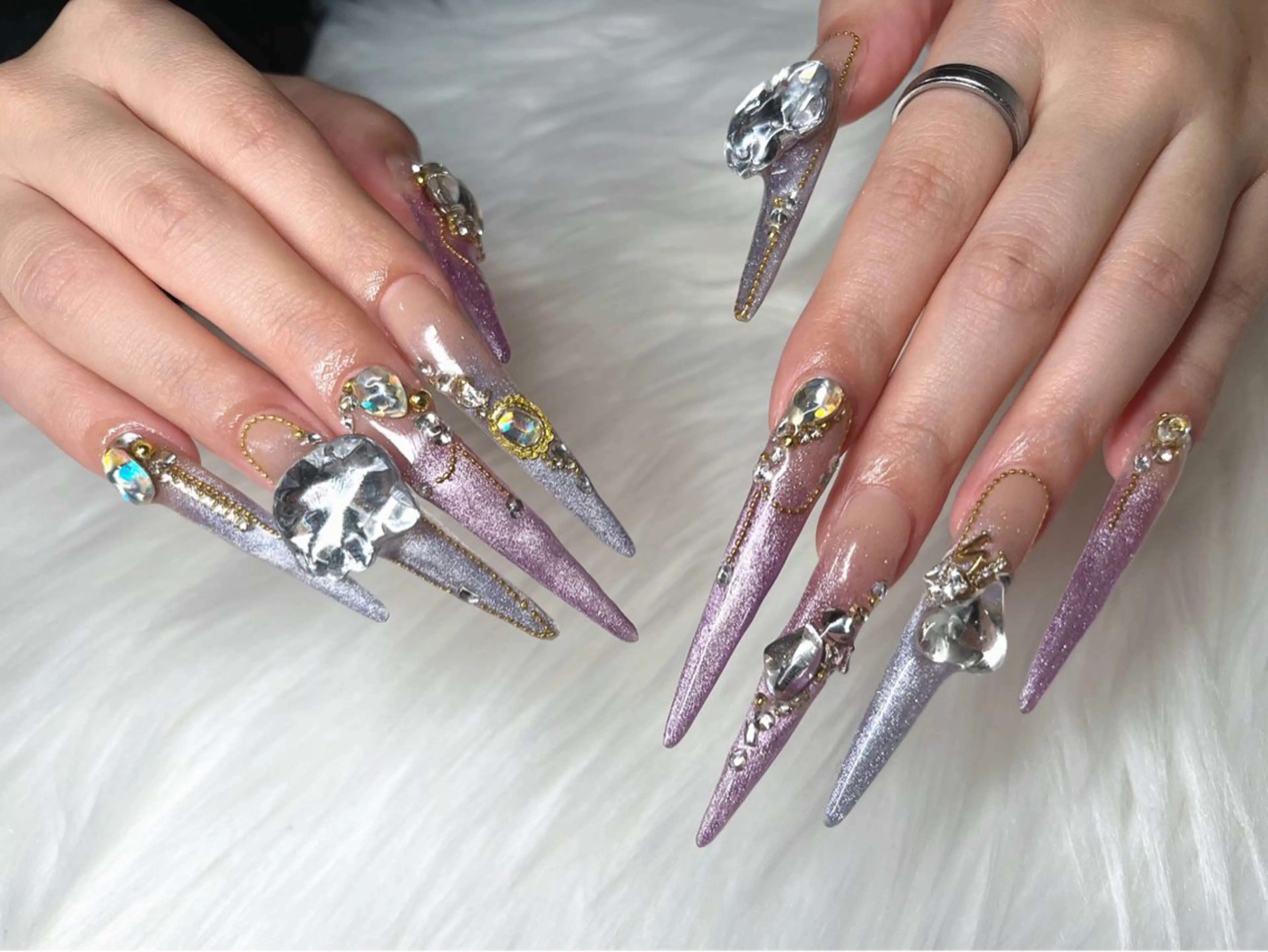 ネイル ロングネイル ハンドネイル haruka joieangeのネイルデザイン