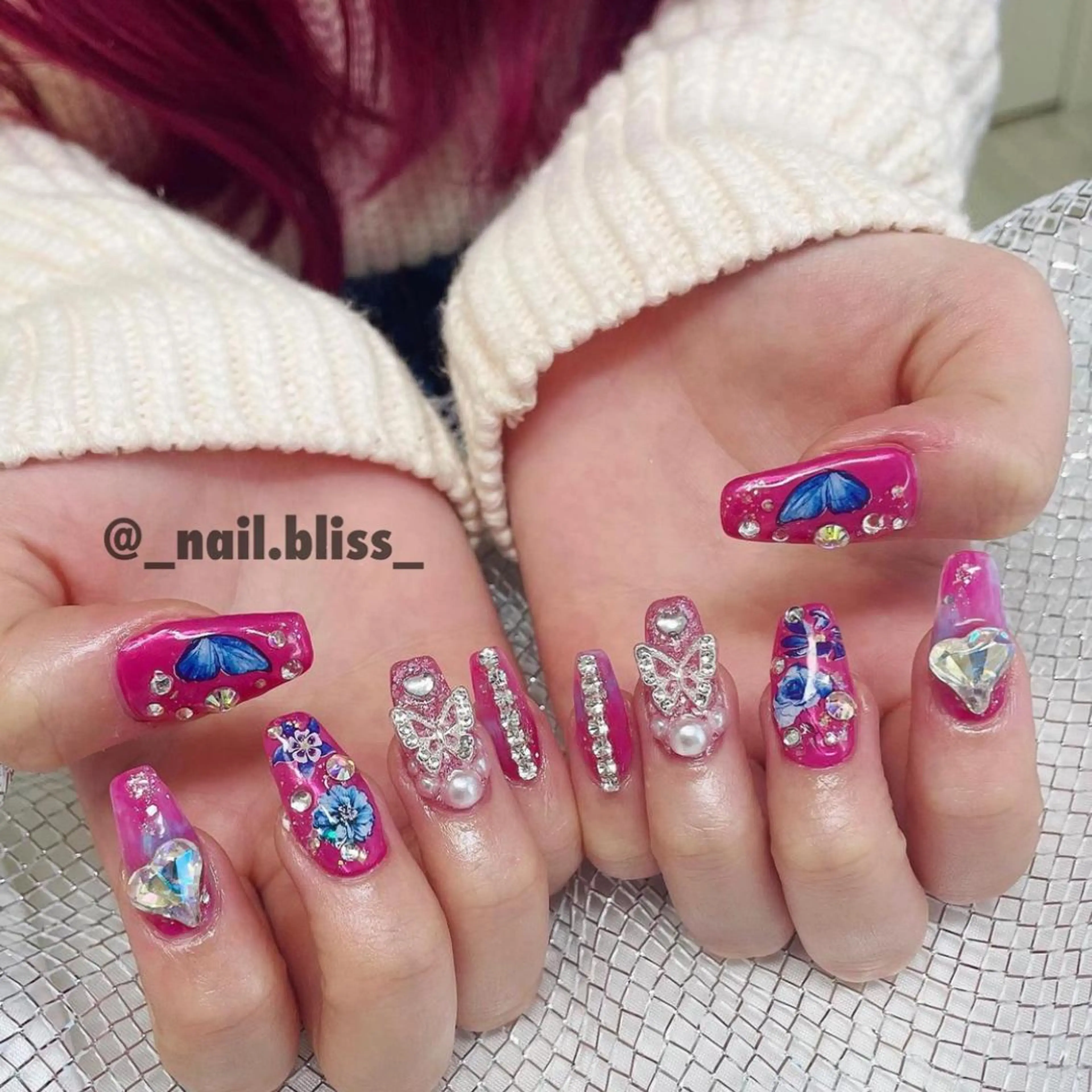 ネイル 成人式 ハンドネイル NAIL BLISSのネイルデザイン