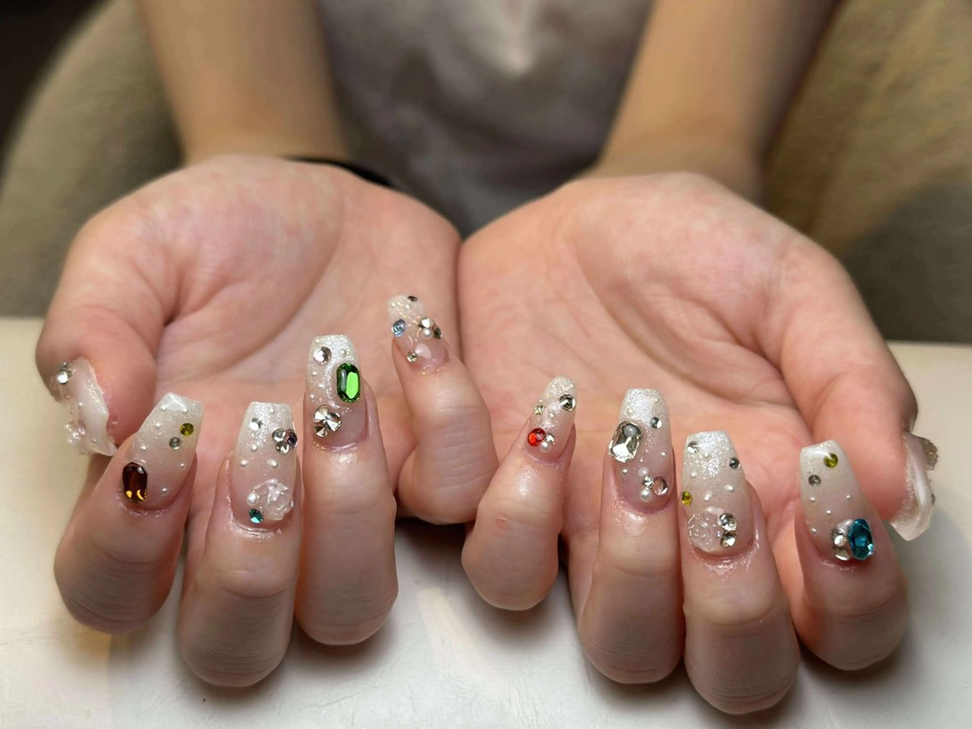 ネイル アートネイル フレンチネイル ジェルネイル ニュアンスネイル オフィスネイル ハンドネイル Jenn Nail Shinokuboのネイルデザイン