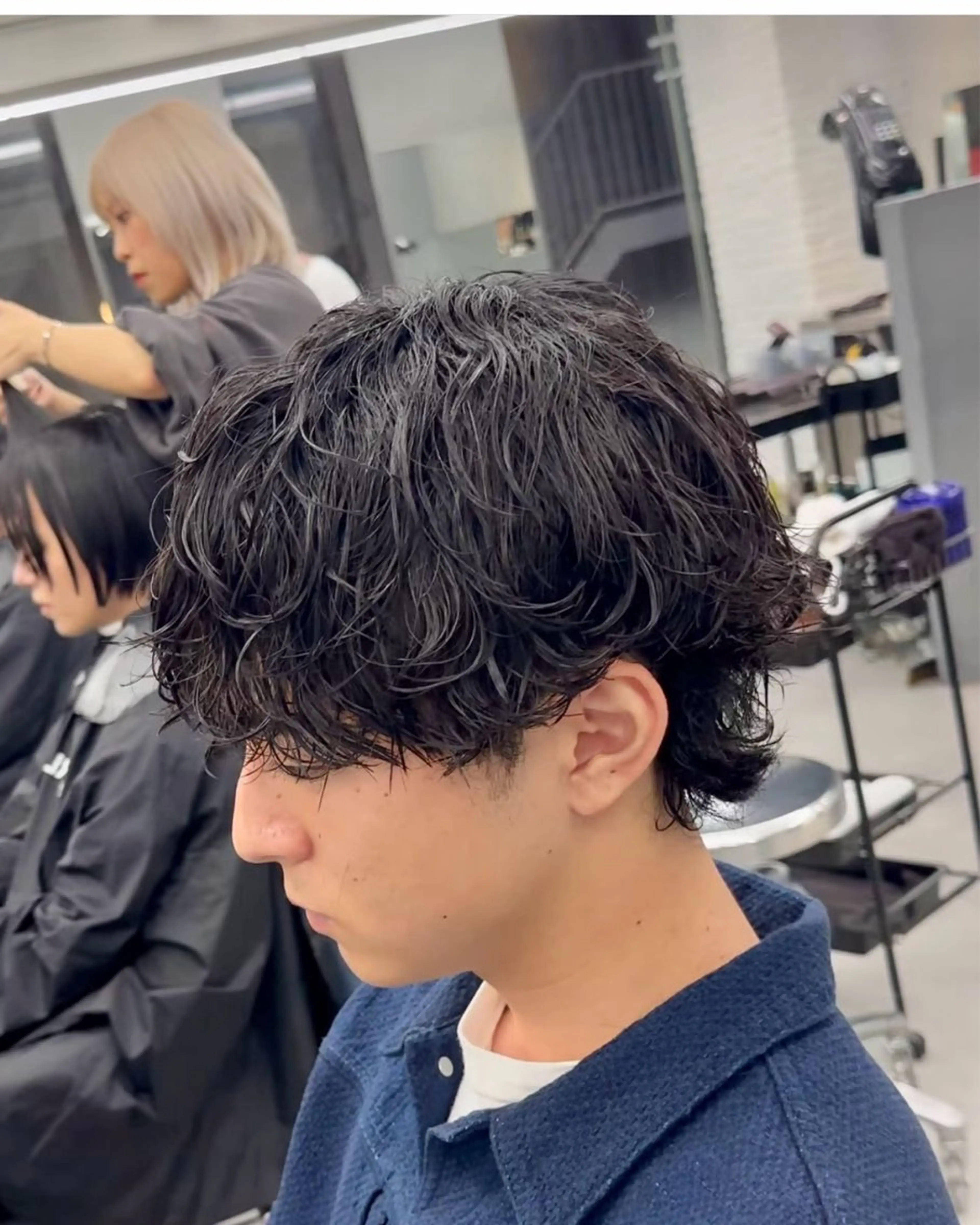 パーマ メンズ メンズウルフカット ウルフカット 【OVARL】メンズ 特化/さかしょーのヘアスタイル