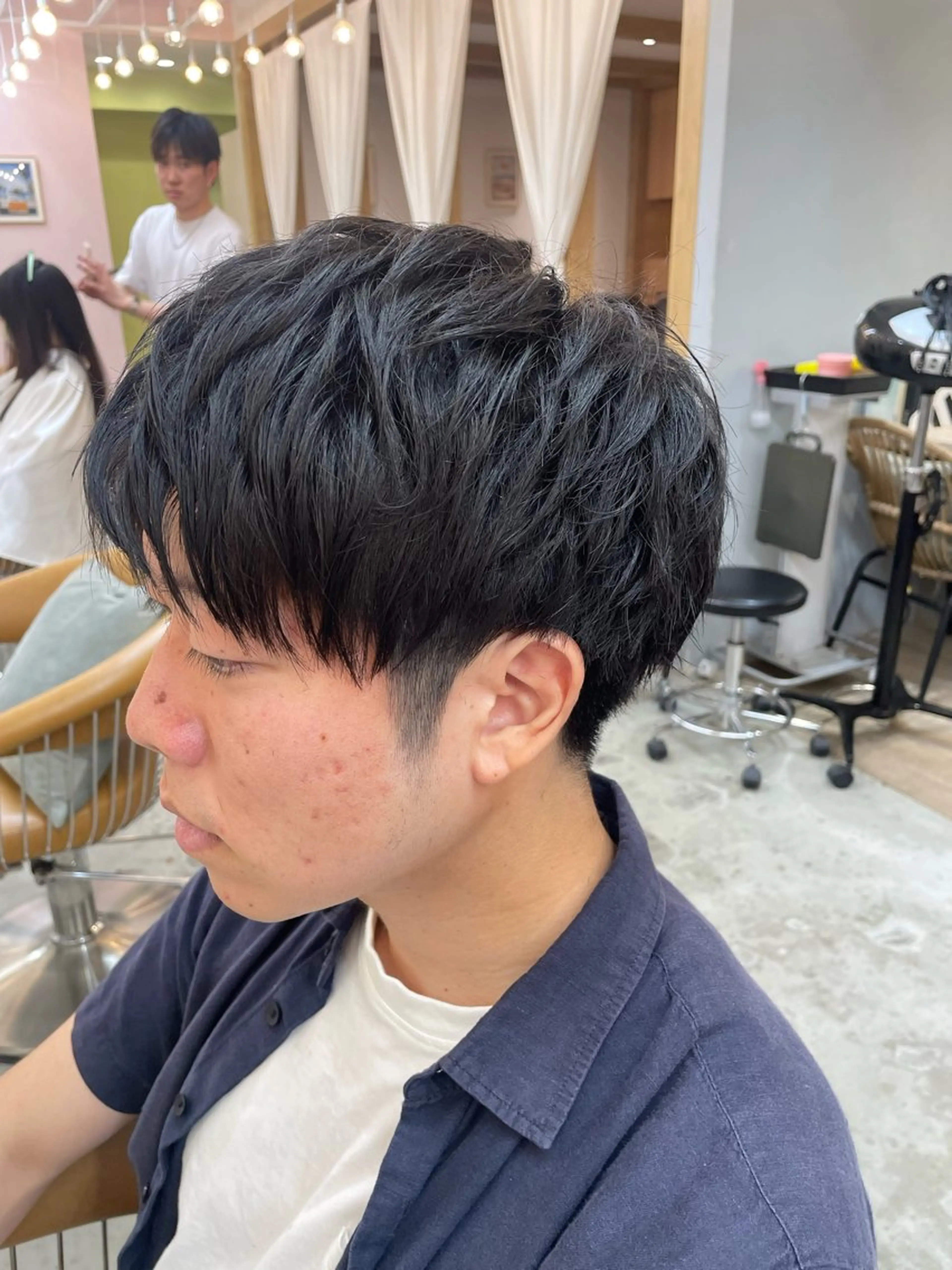 メンズ オリーブベージュ/シ ョートボブたまき🧡のヘアスタイル