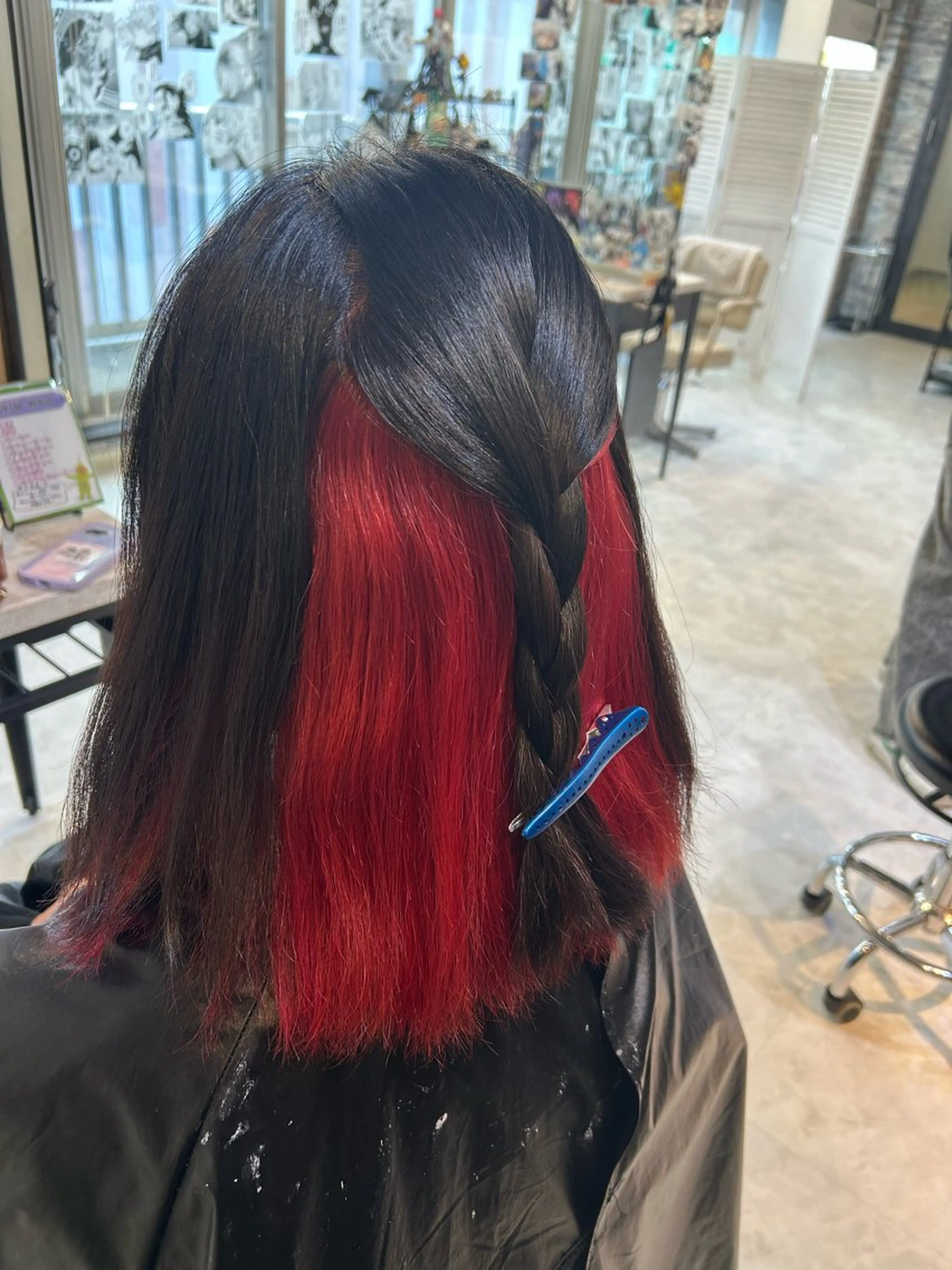 ミディアム カラー ヘアカラー 荻野 ひなのヘアスタイル