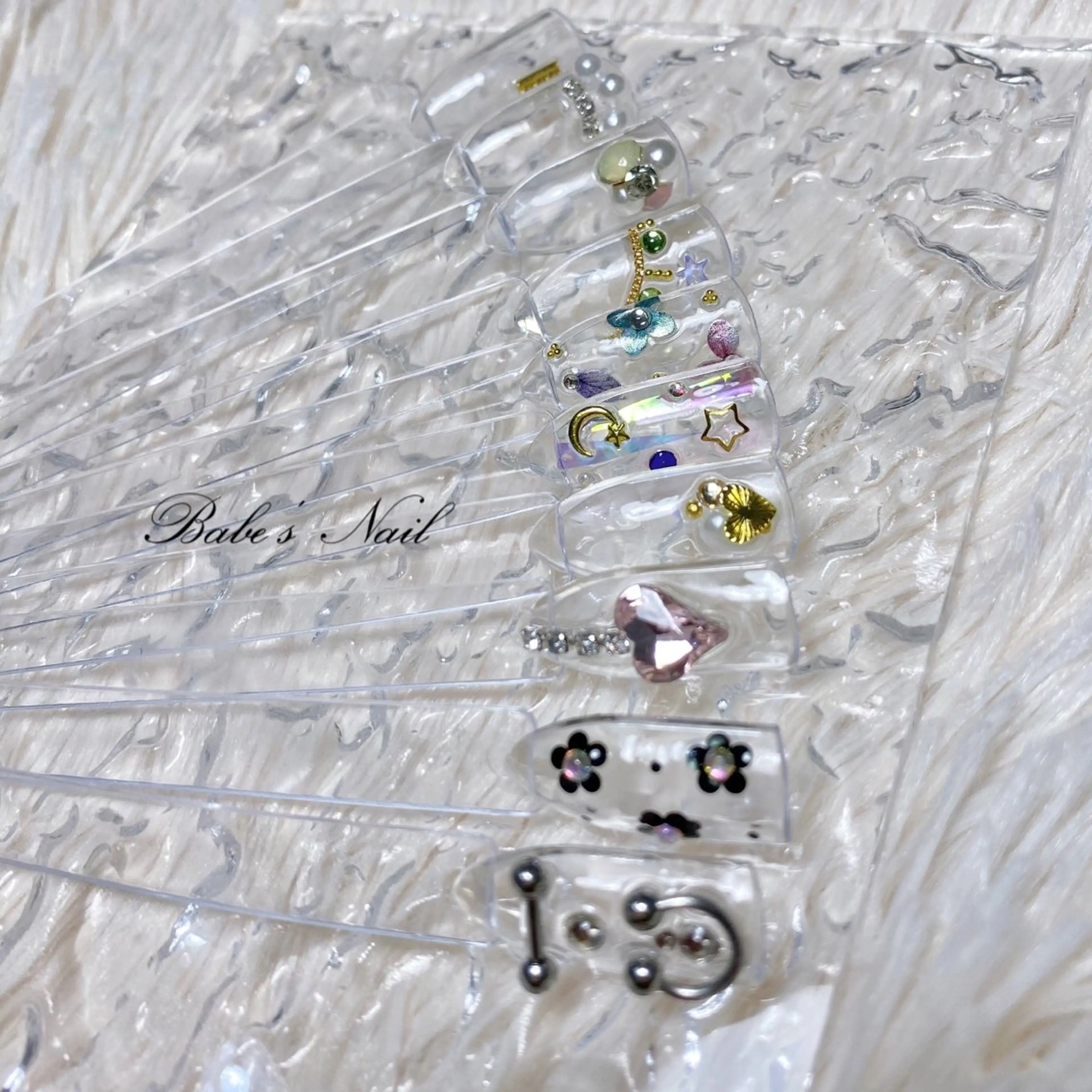 【長さ出し10本】+【ワンカラーorラメグラ】+【選べる2ART】の写真