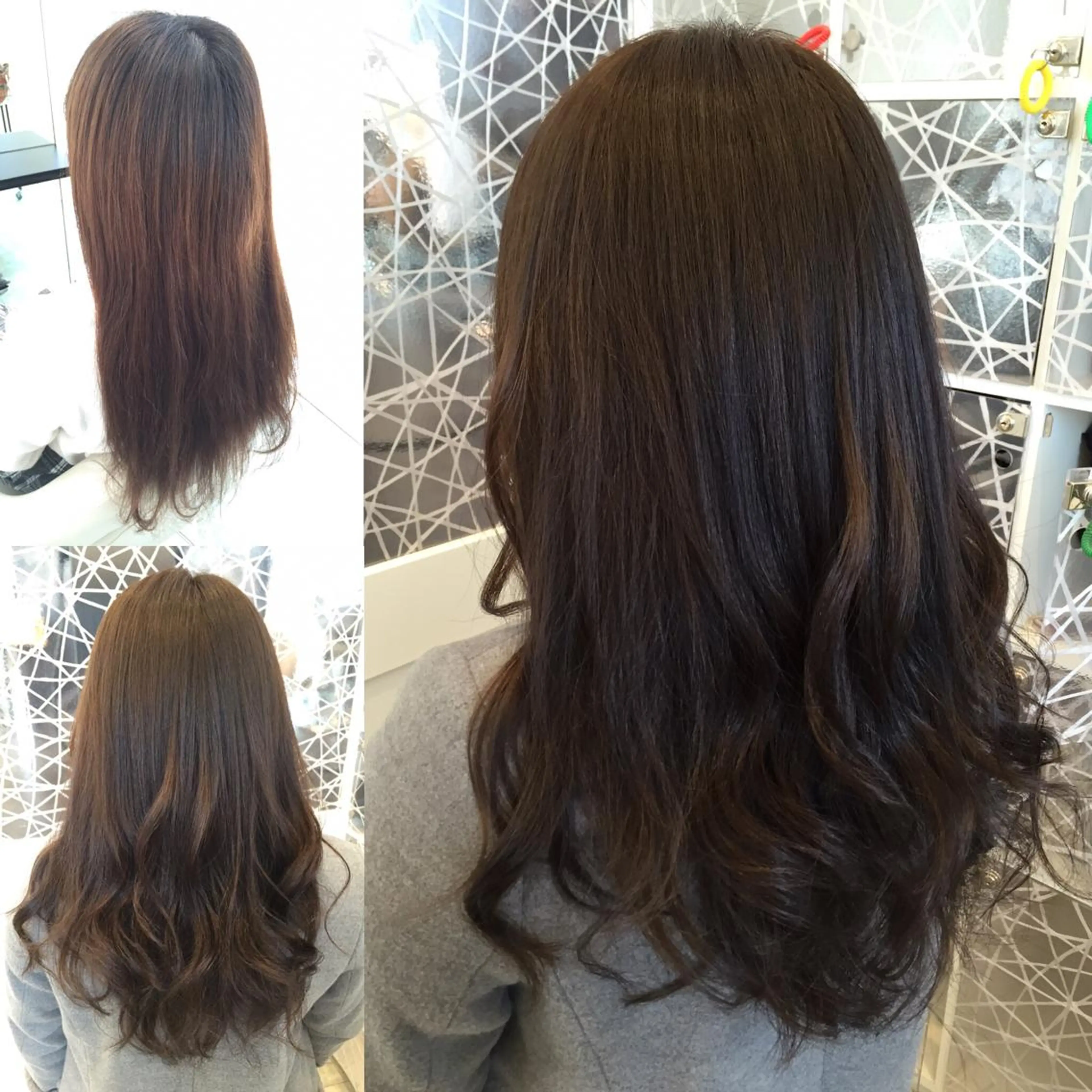 ミディアム セミロング ロング カラー イルミナカラー Re:ta KANZOのヘアスタイル