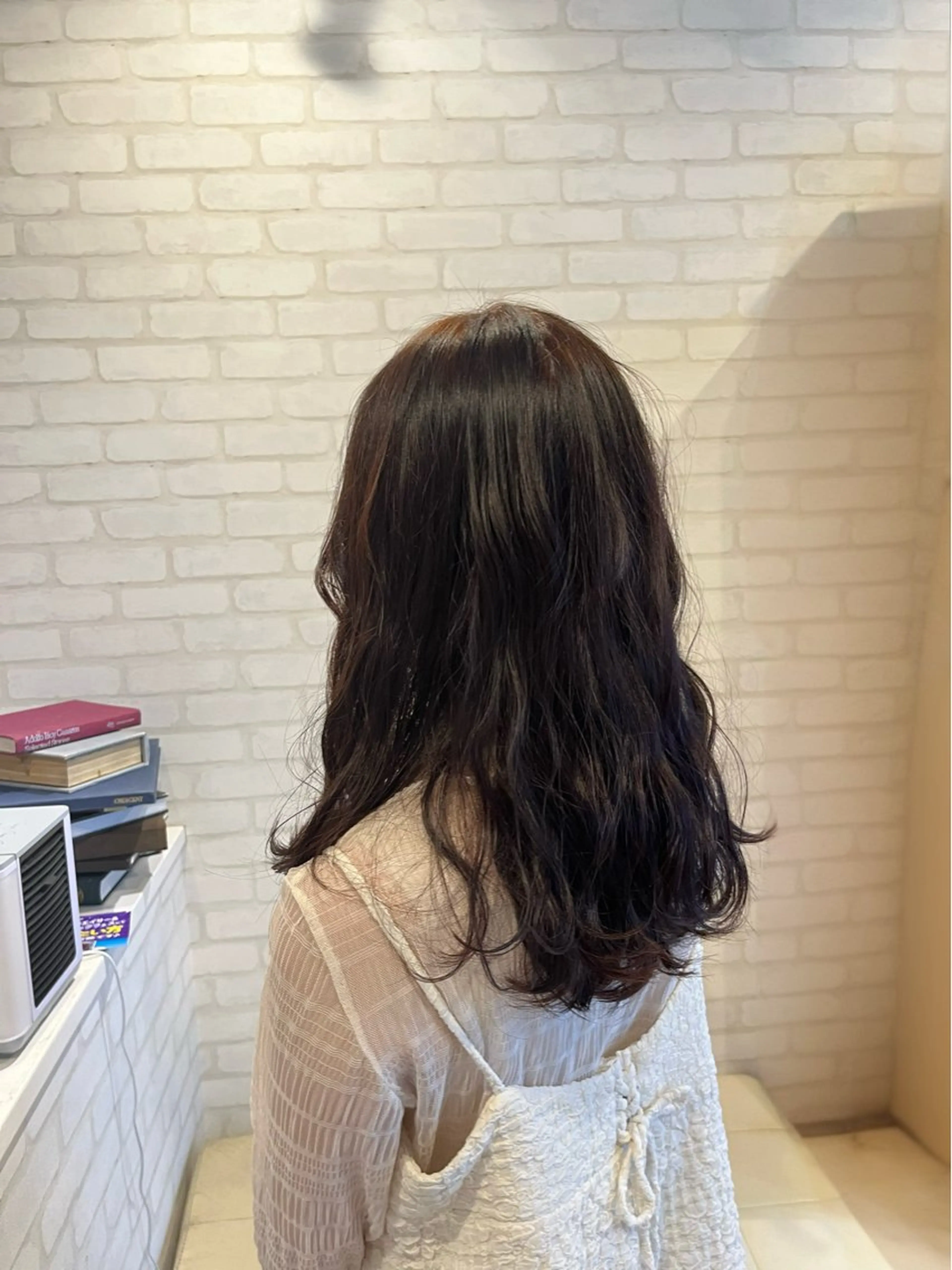 カラー ブラウンカラー オレンジ オレンジブラウン カット ヘアカラー 阿部 うららのマツエク・マツパデザイン