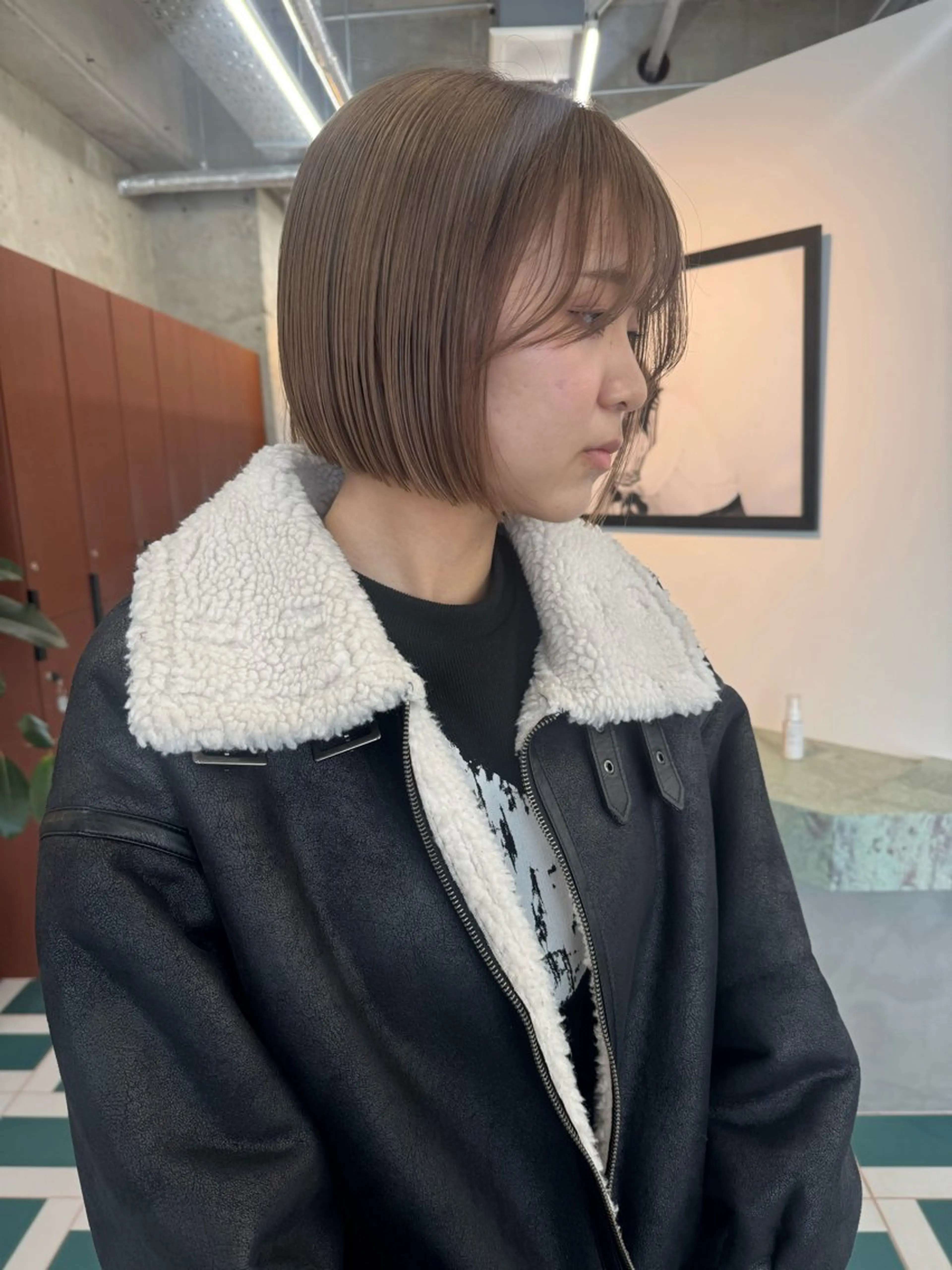 ショート カラー ベージュカラー ブラウンカラー ブラウンベージュ ヘアカラー 伊藤 凜のヘアスタイル