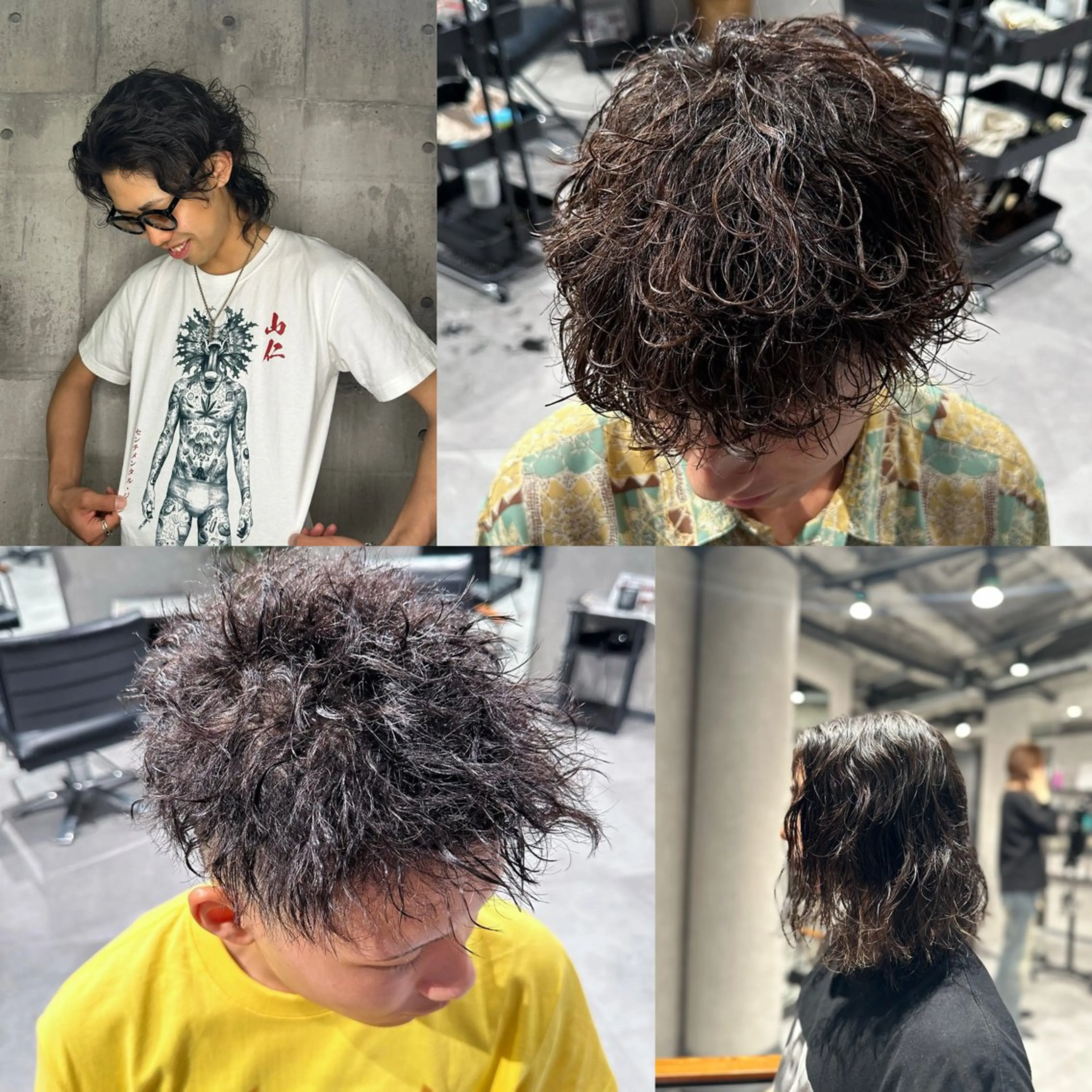 ミディアム パーマ ヘアアレンジ メンズ NEXT NEO所属・メンズヘア静岡 ✂︎Ryuheiのヘアスタイル