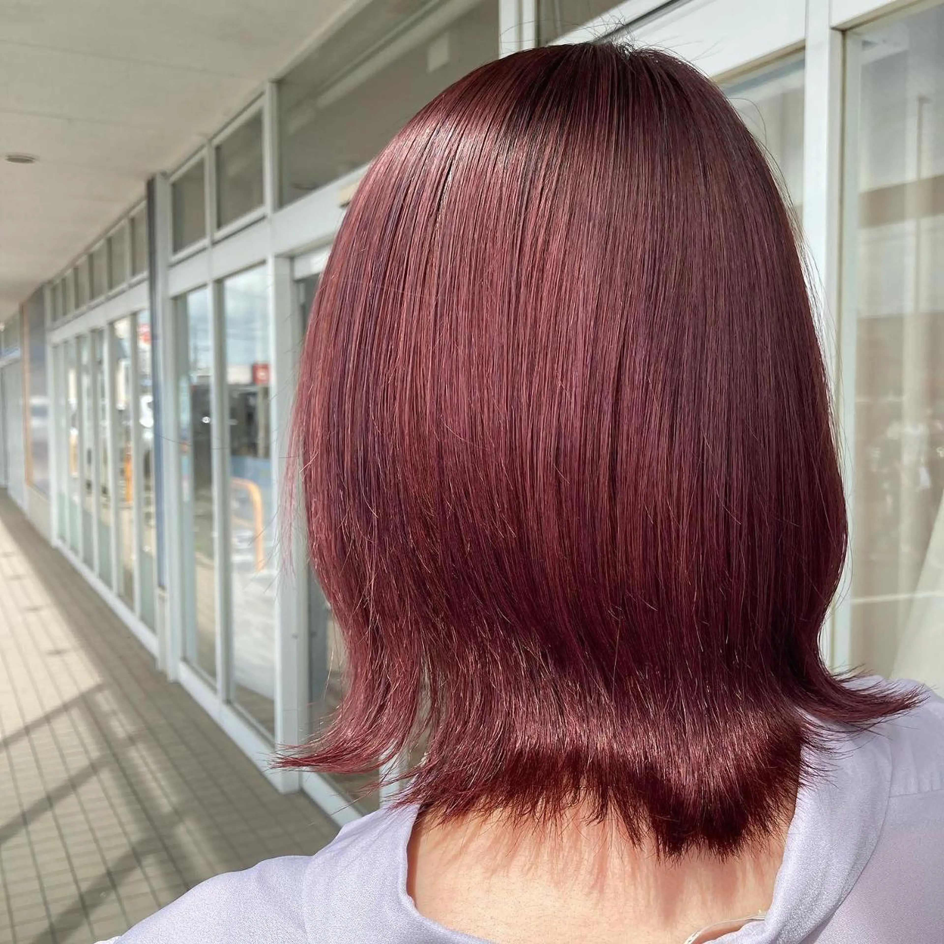 カラー ブリーチ ピンクカラー 髪質改善/透明感 カラー/内藤有須加のヘアスタイル