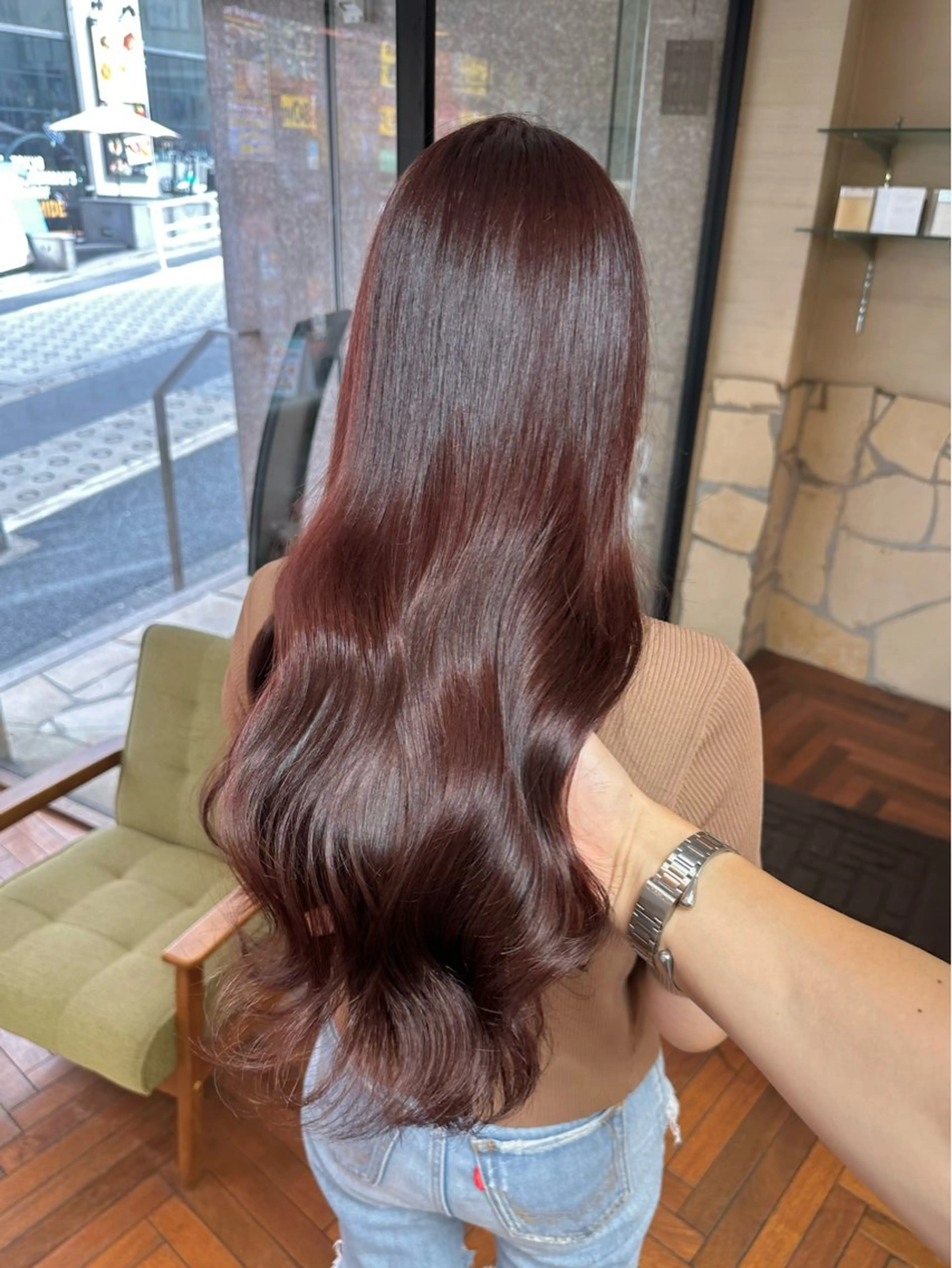 ロング カラー ブリーチ ラベンダーカラー ブリーチなしカラー ピンクカラー ピンクラベンダー ヘアカラー トリートメント LUMO所属・矢野 晃平のヘアスタイル