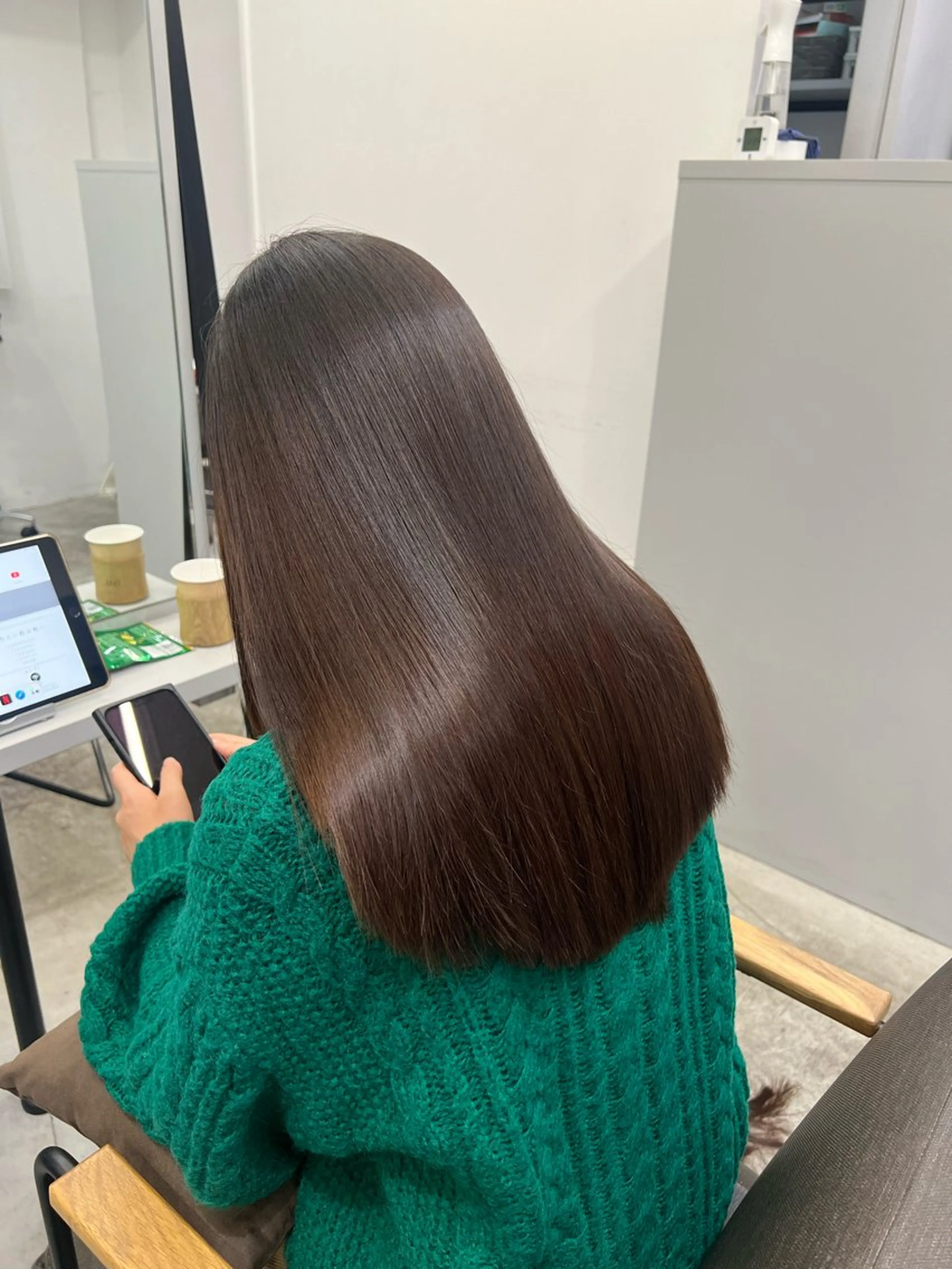 ✨美髪矯正✨カット+縮毛矯正+極潤TR（巻ける/地毛風/シャキンとしない自然な仕上がり/ストレート/ブリーチ矯正)の写真