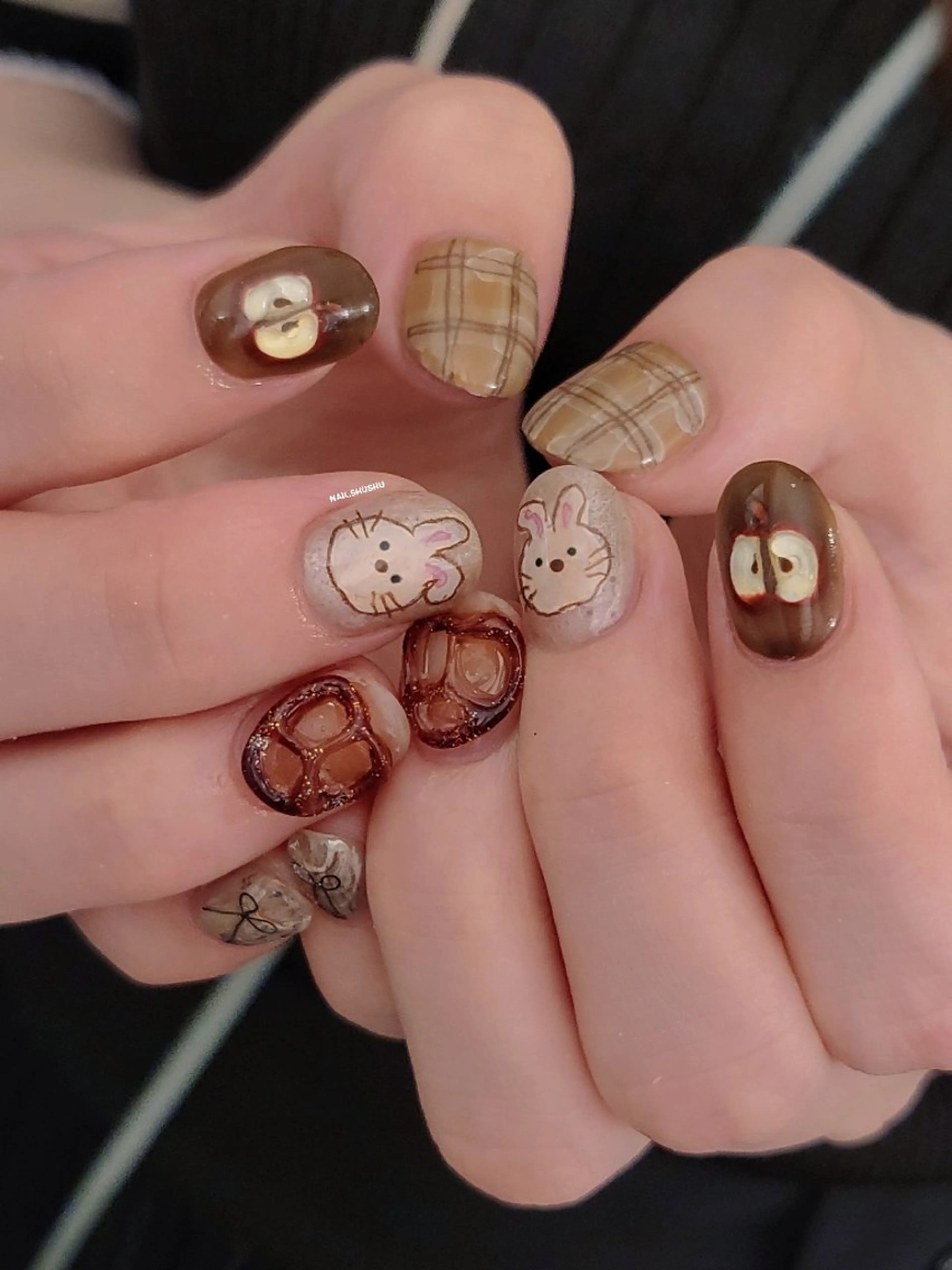 ネイル ハンドネイル 3dパーツ/流行り 👧shushu❤️のネイルデザイン