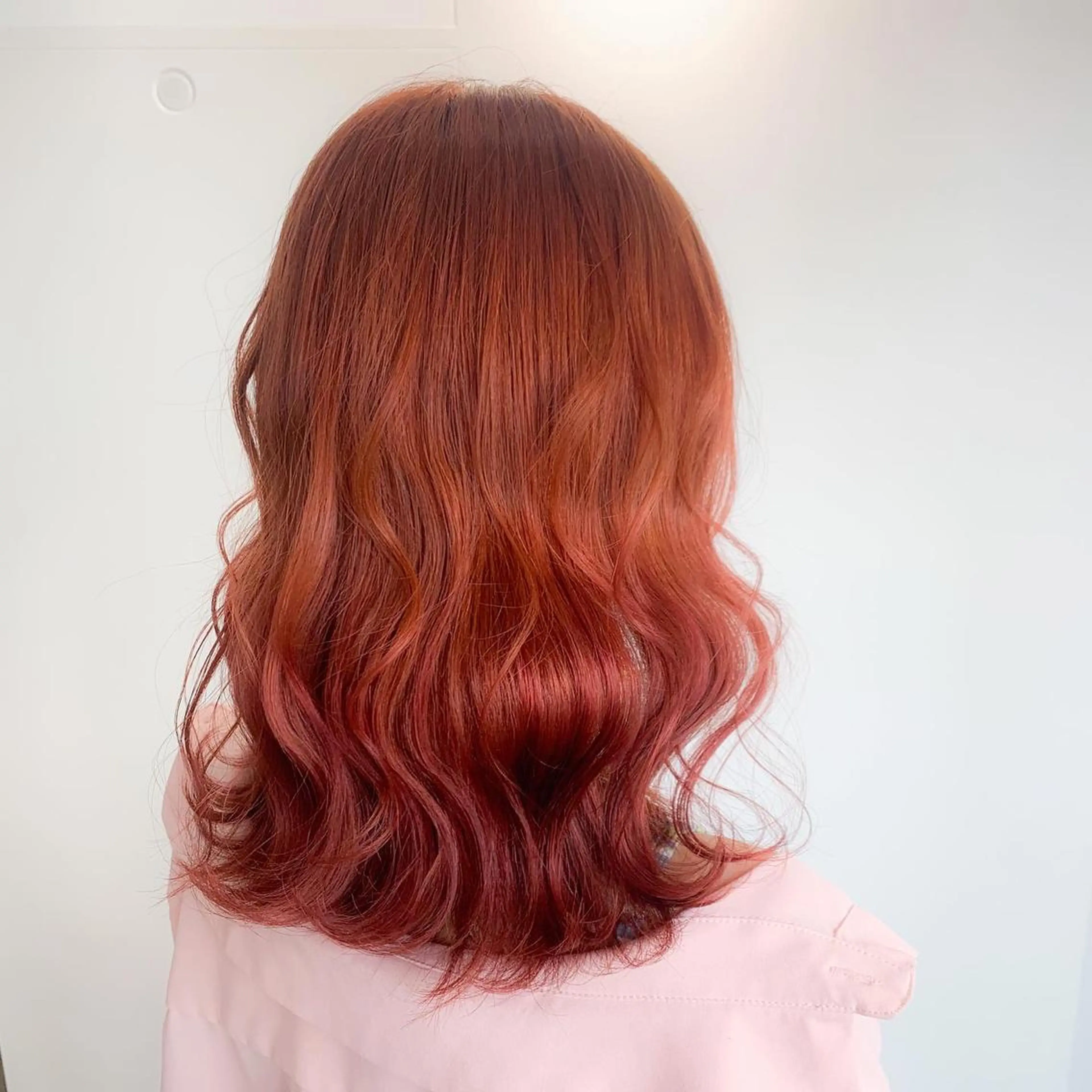 ミディアム カラー ヘアアレンジ ヘアカラー トリートメント 新宿♥ハッシュカット 暖色カラー♥Unaのヘアスタイル
