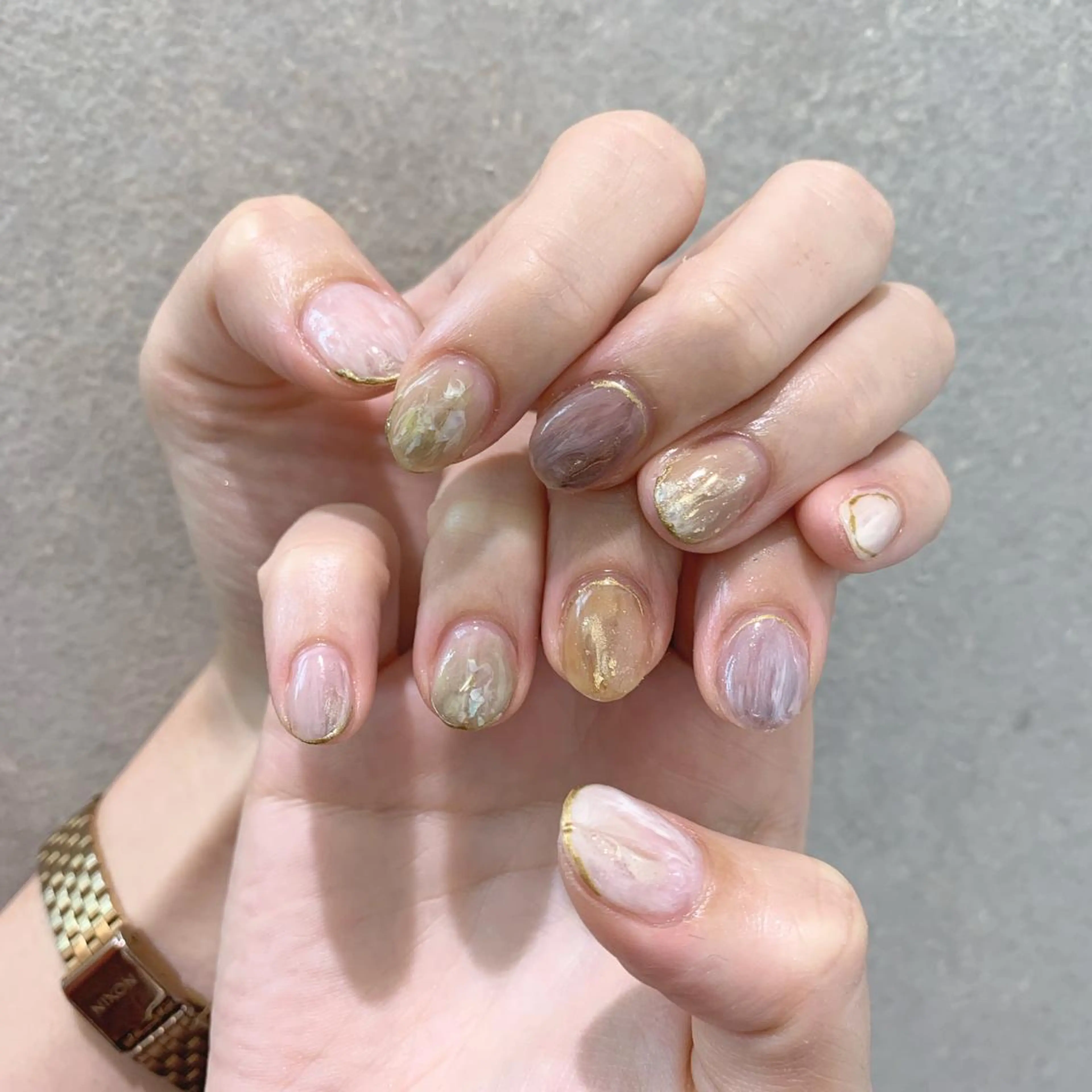 ネイル ハンドネイル 【淡色color/ nail】maikoのネイルデザイン
