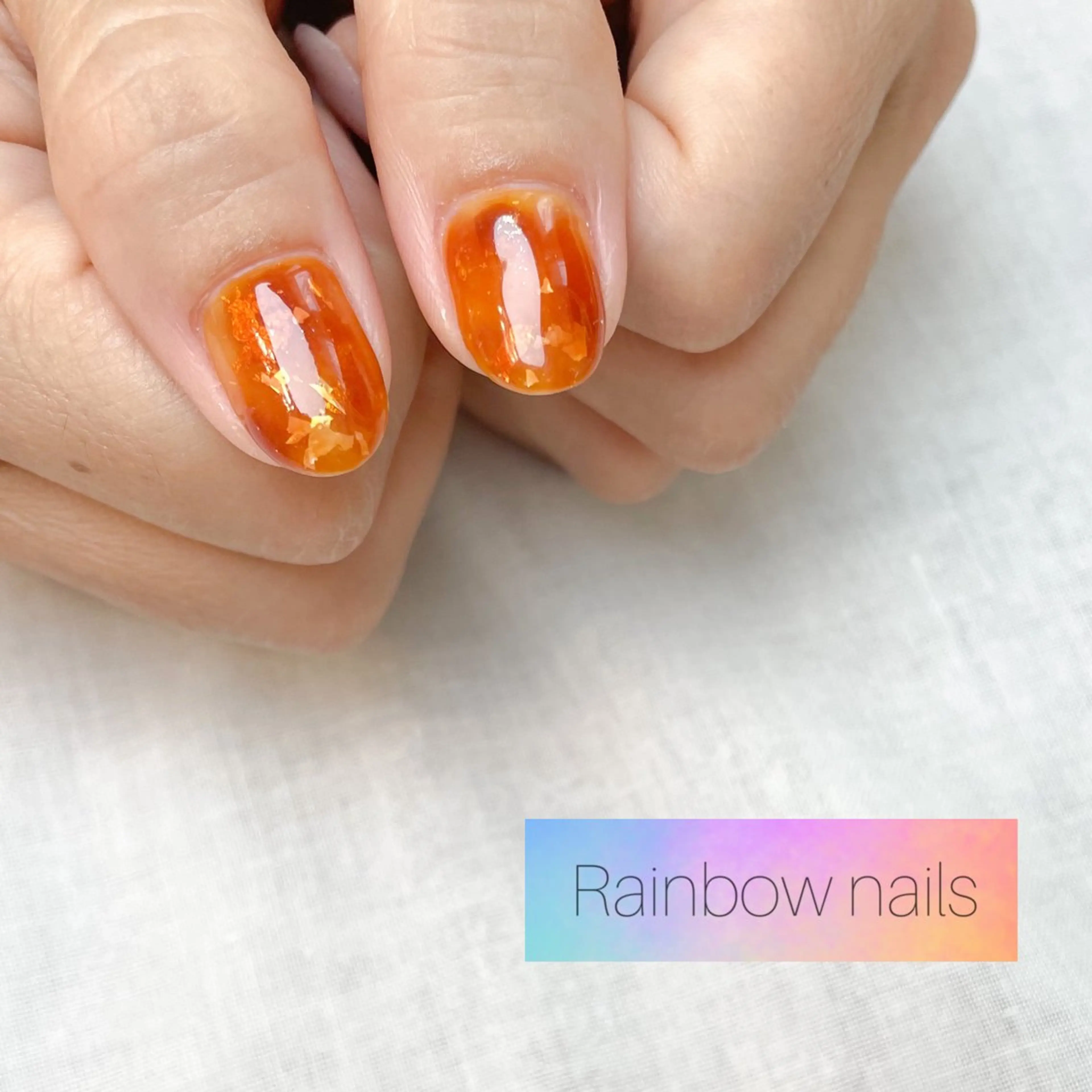 ネイル Rainbow nailsくろちゃんのネイルデザイン