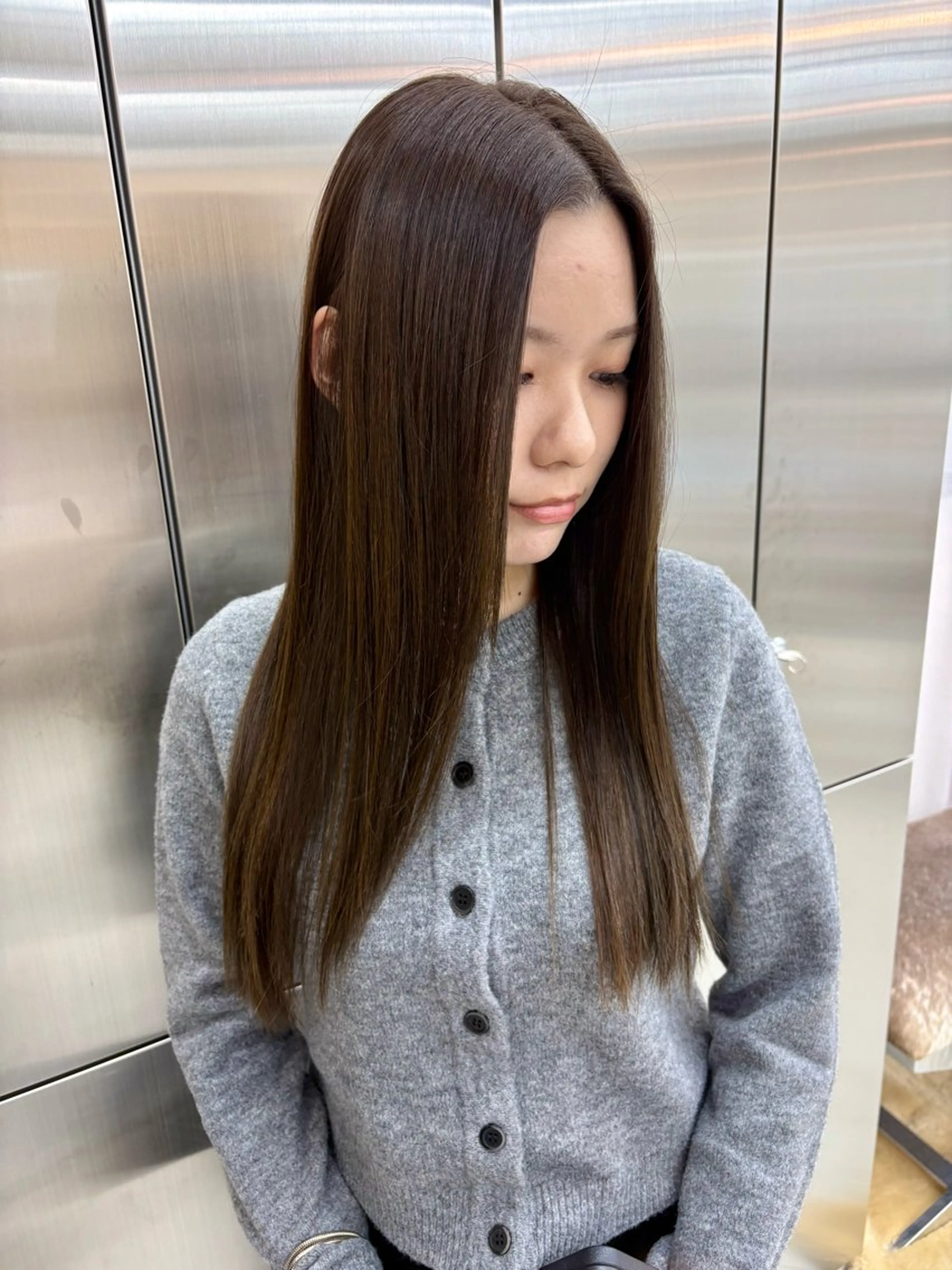 艶ワンカラー＋髪質改善トリートメント🫧の写真