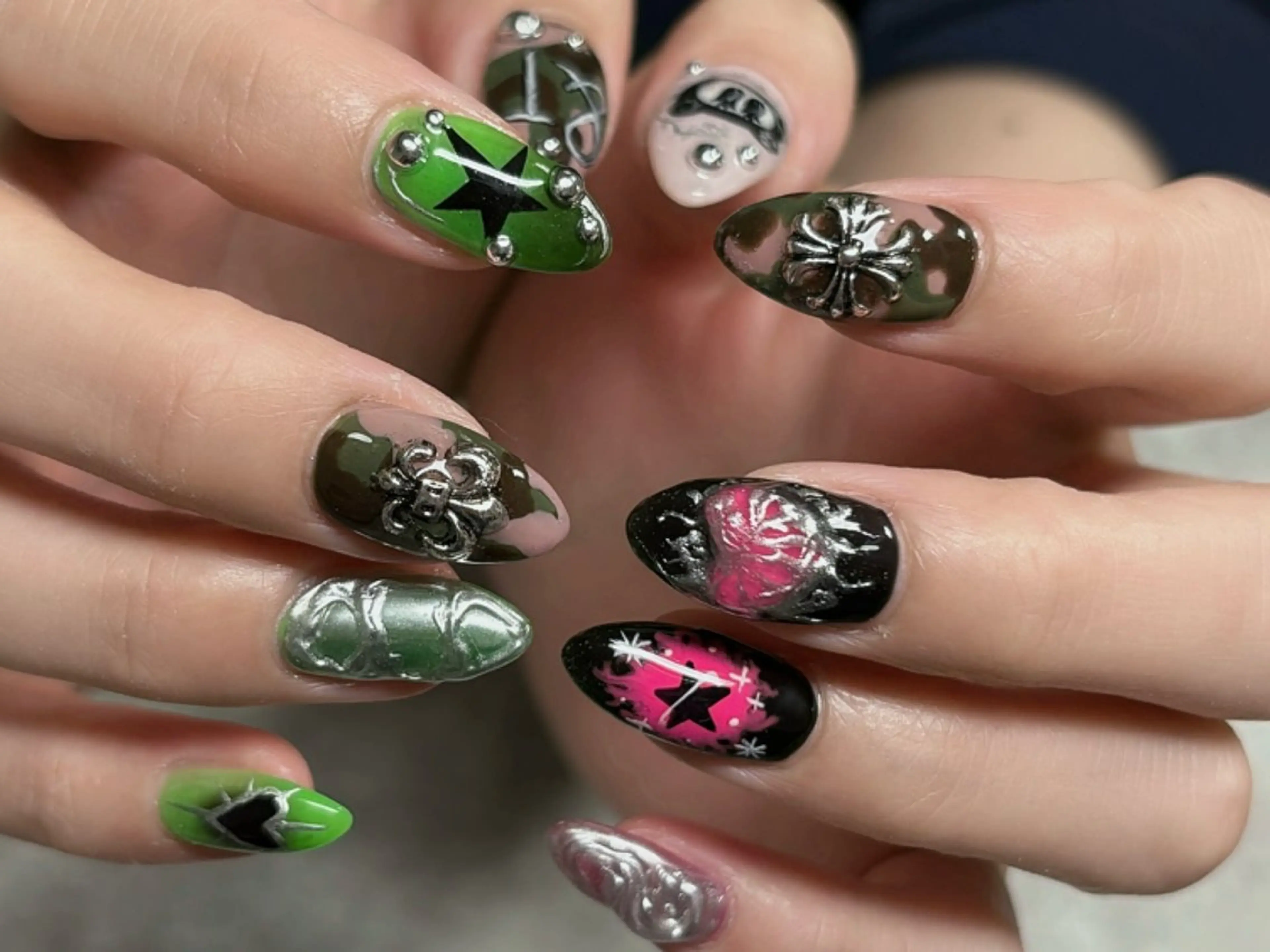 ネイル ハンドネイル Protea きぬがわ らむのネイルデザイン