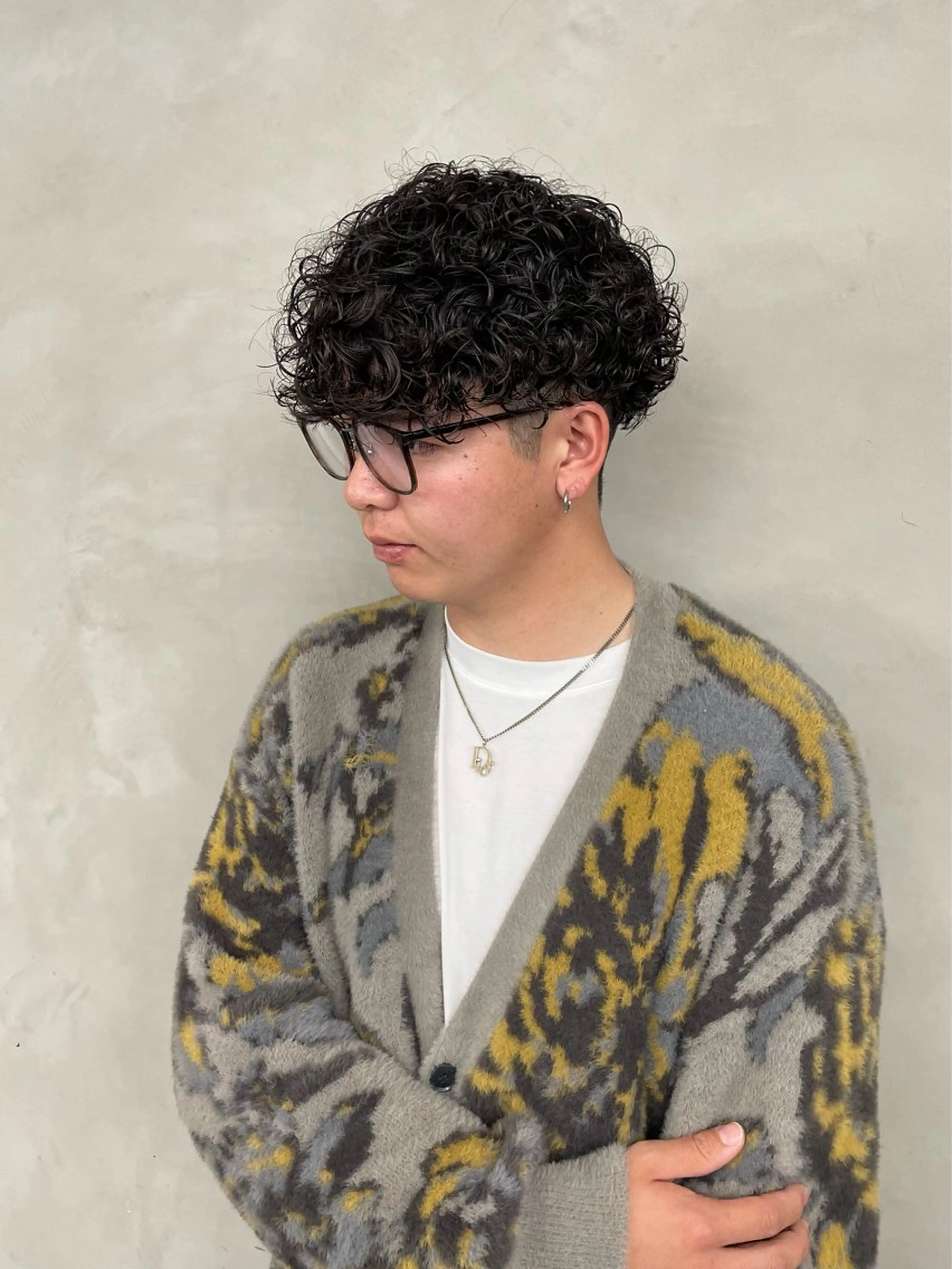 パーマ メンズ カット パーマ 水戸/ブリーチカラー ♠️♠️會澤遼真のヘアスタイル