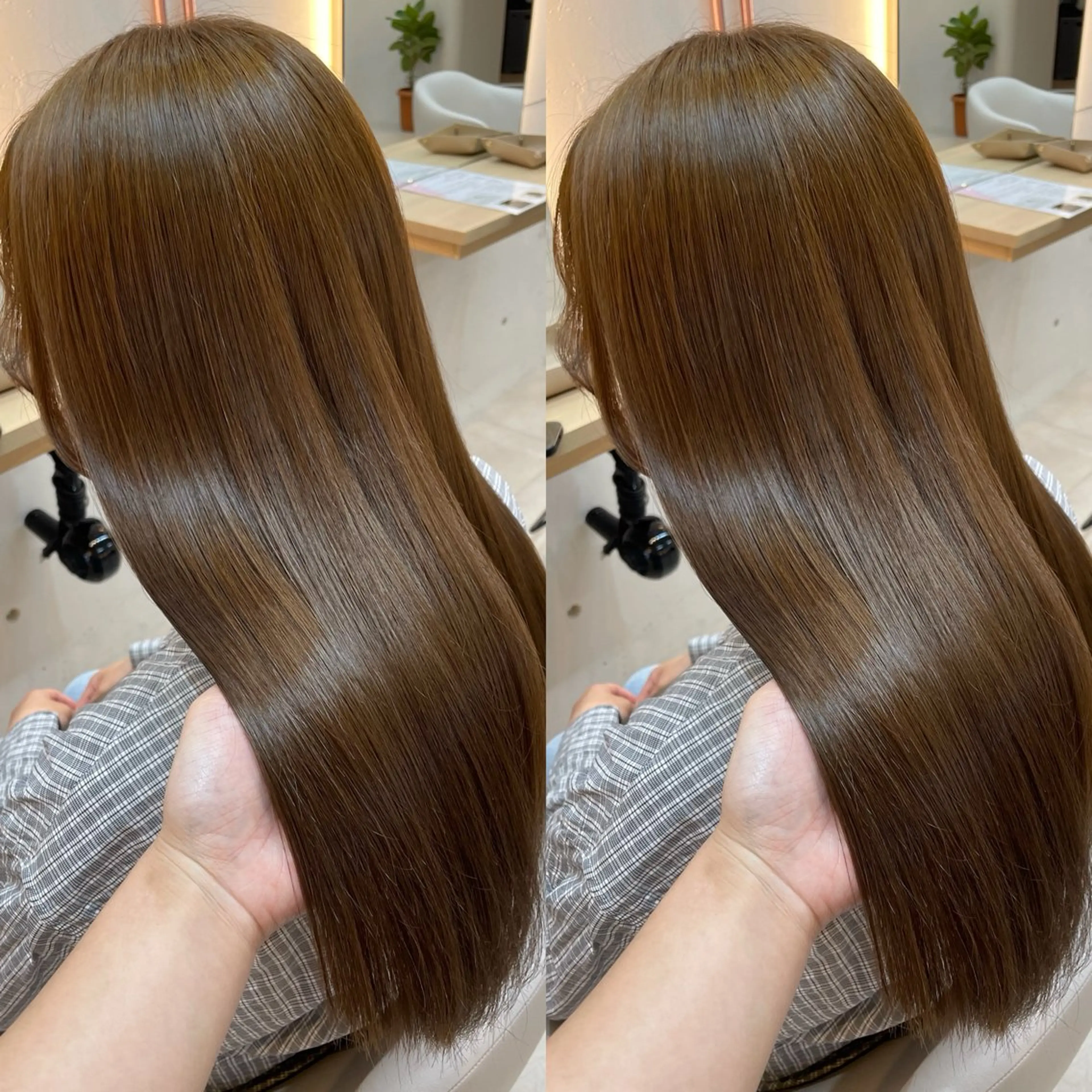 【👒透明感が欲しいけどブリーチしたくない方👒】ブリーチ無しダブルカラー➕1stepトリートメント🧴◌𓈒𓐍の写真