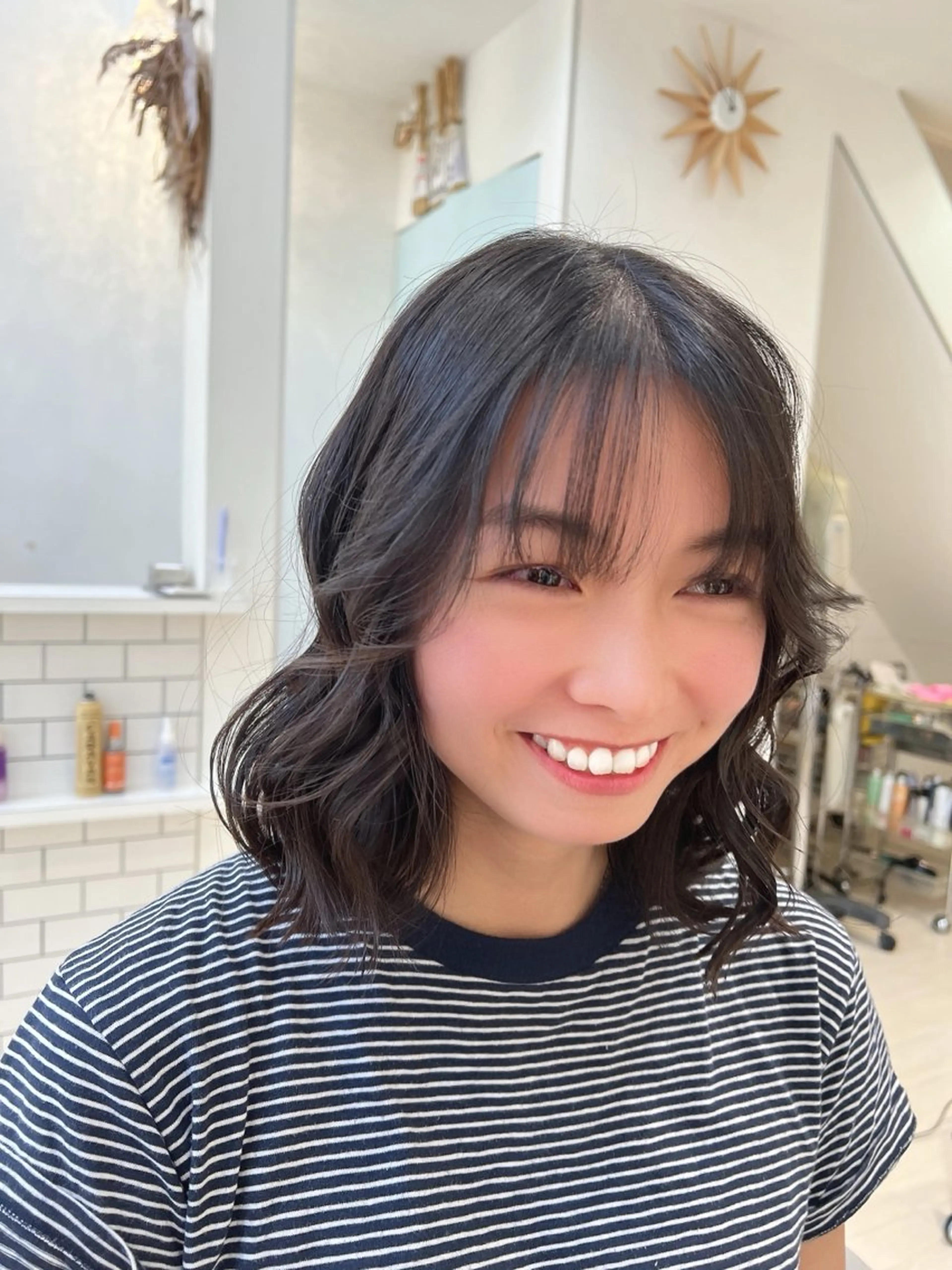 ミディアム カラー パーマ ヘアアレンジ メンズ トリートメント 堀井 凌平のヘアスタイル