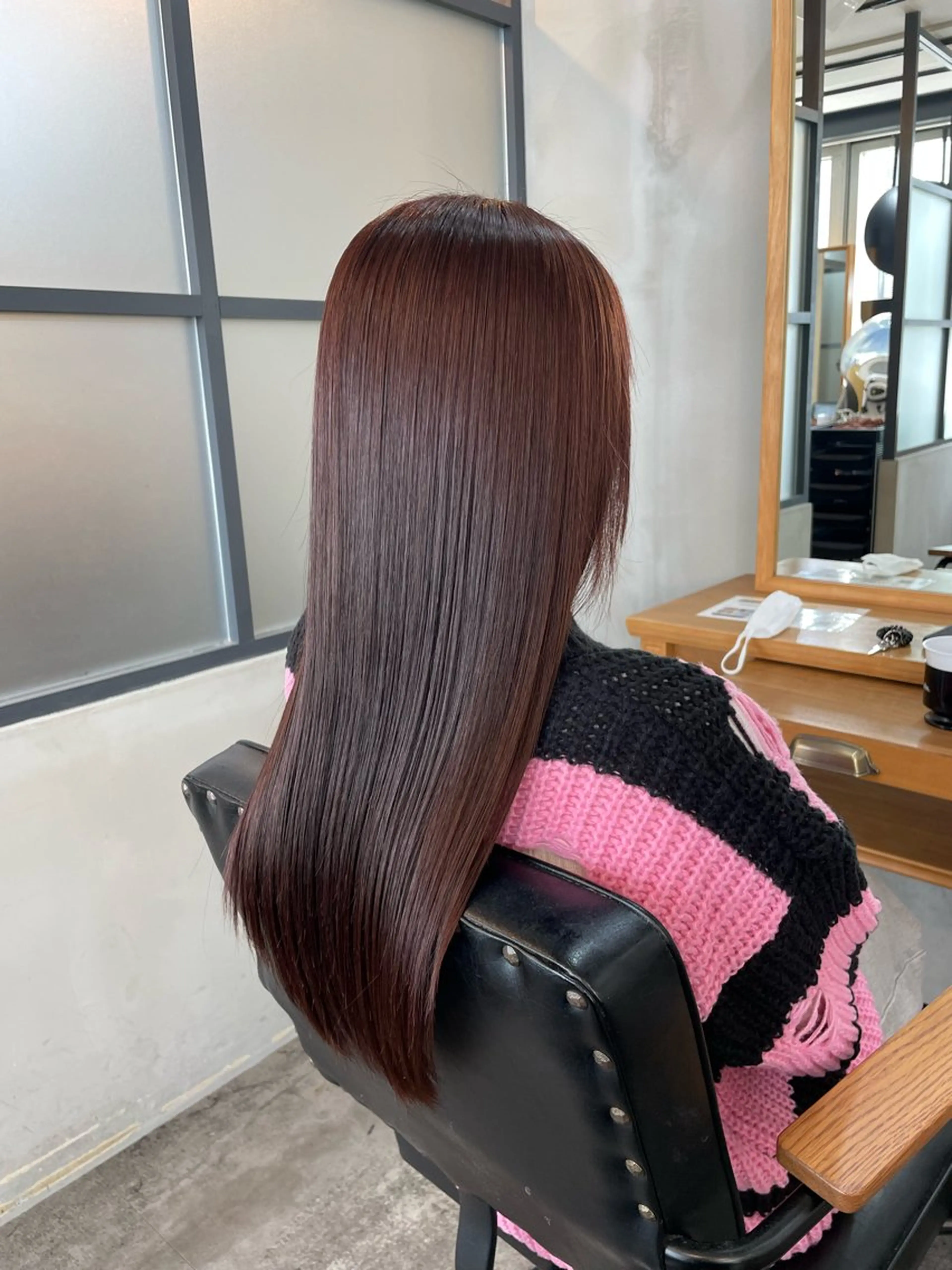 カラー ブラウンカラー ピンクカラー ヘアカラー トリートメント 栗本 陽香/顔周りレ イヤー/透明感カラーのヘアスタイル