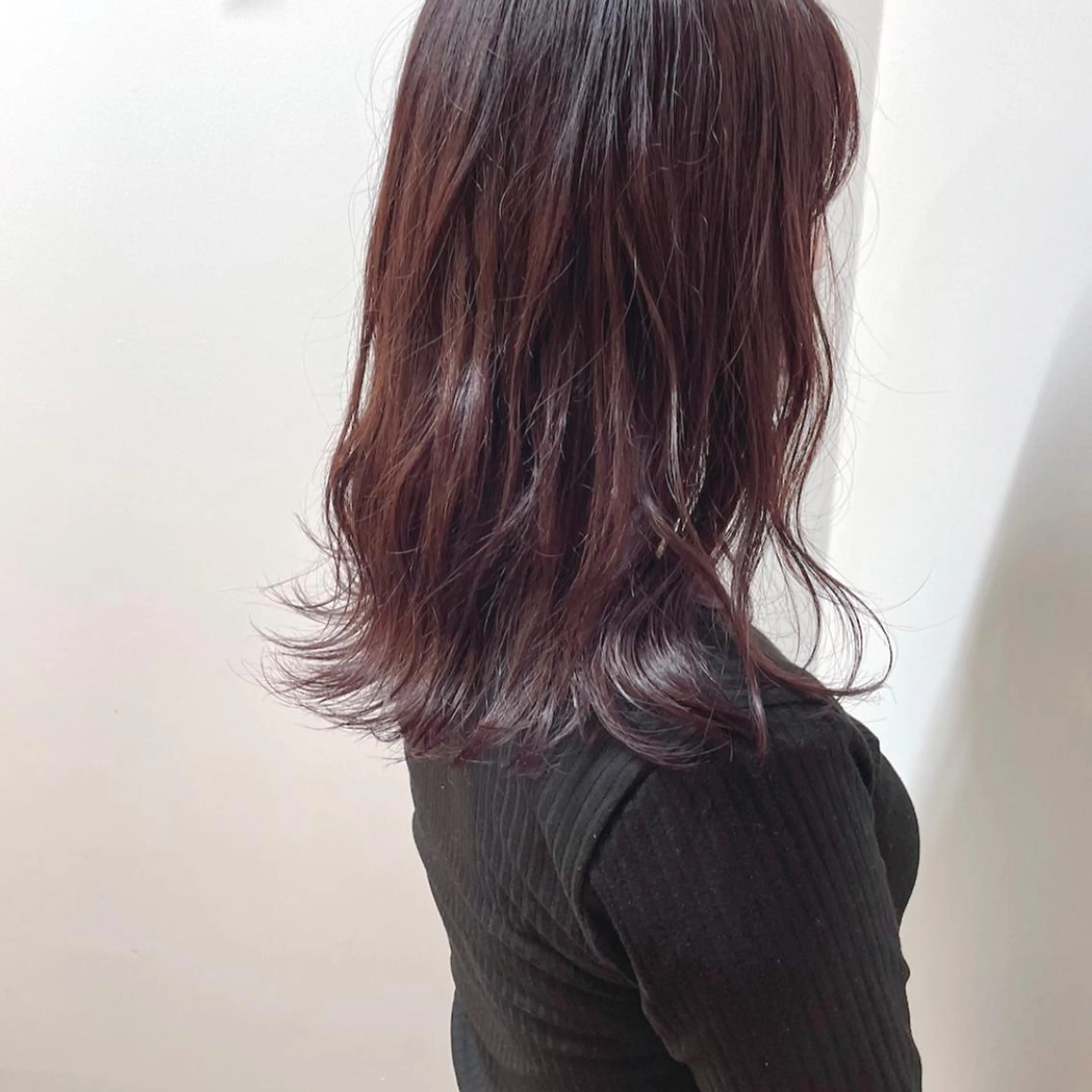 セミロング カラー ピンクカラー 鈴木 美穂のヘアスタイル