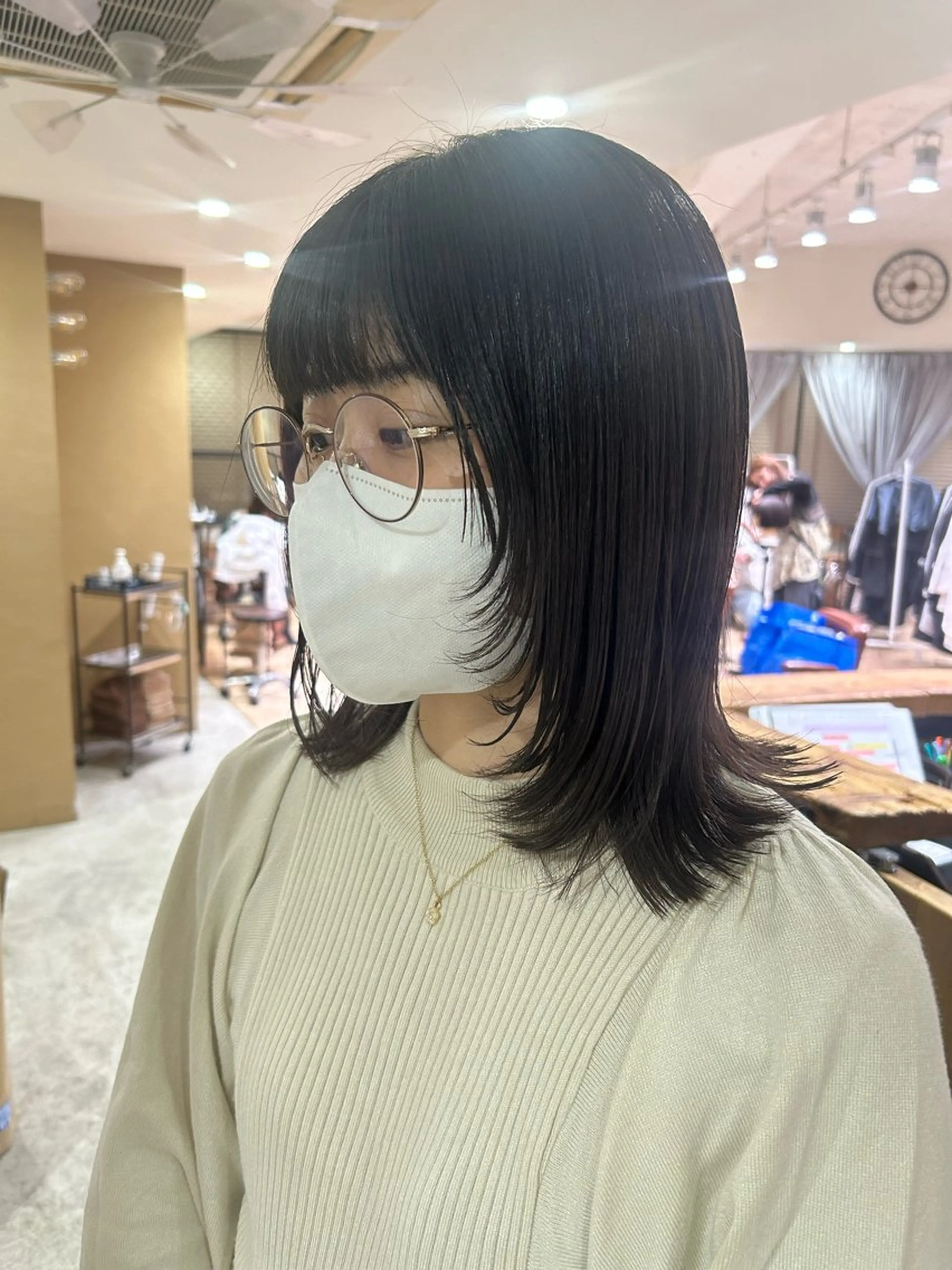 ミディアム カット ボブレイヤー/ ブリーチ/miyuuのヘアスタイル