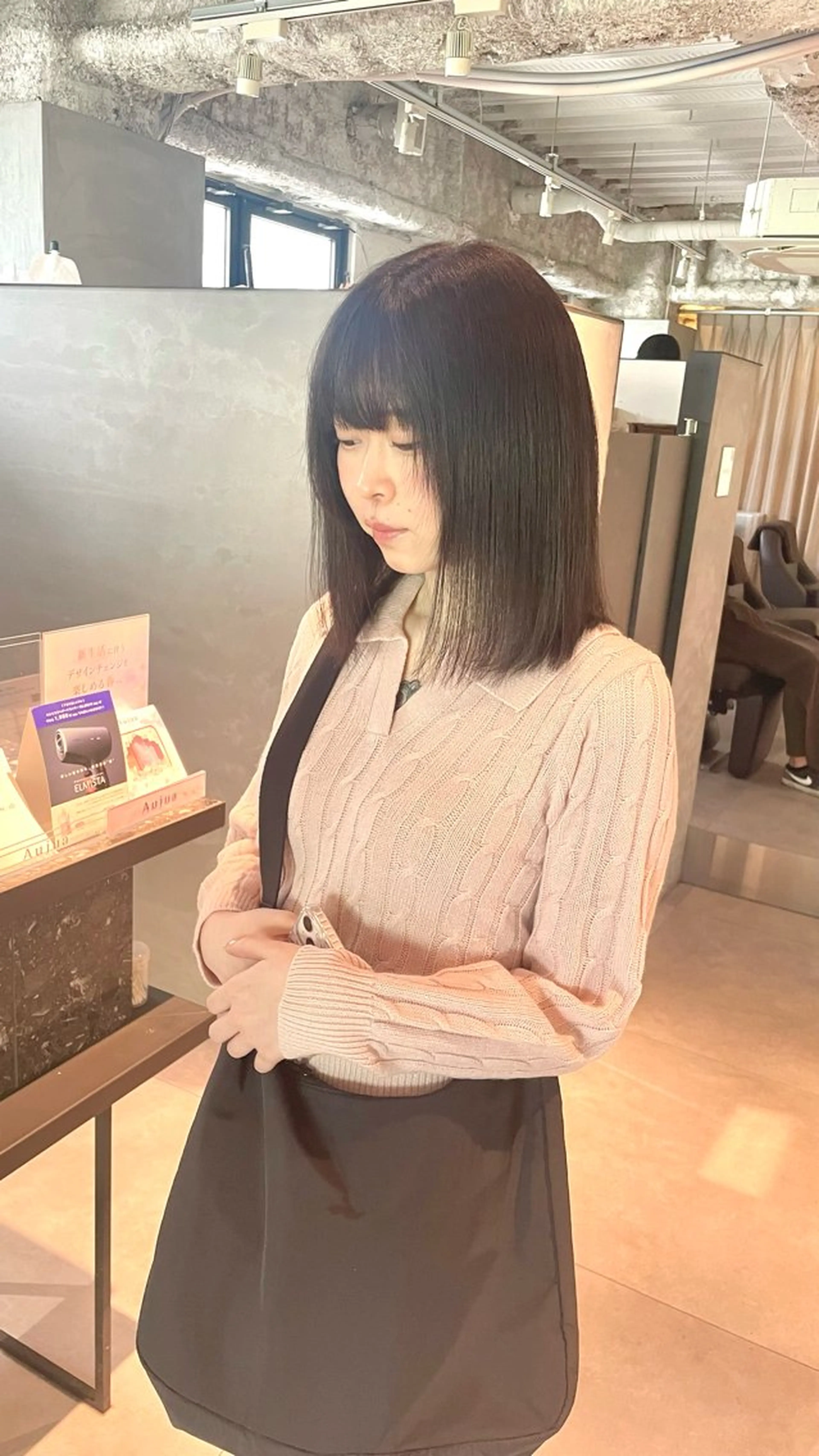 ミディアム カラー カット ヘアカラー トリートメント CHERIM ❤️‍🔥新家光葉のヘアスタイル