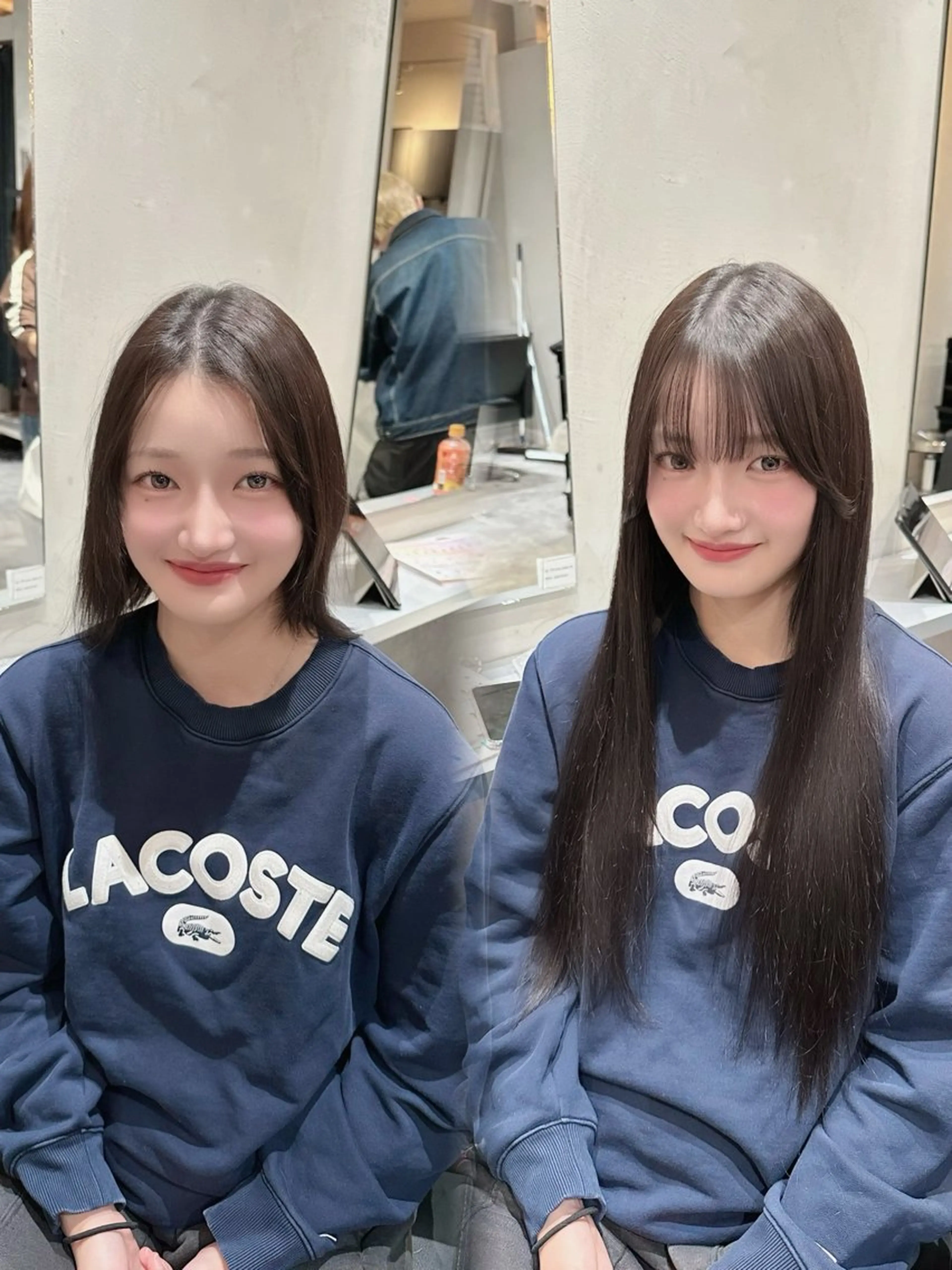 ロング ボブ エクステ ロング カット ヘアカラー トリートメント エクステ 💎韓国レイヤー ×エクステゆうま💎のヘアスタイル