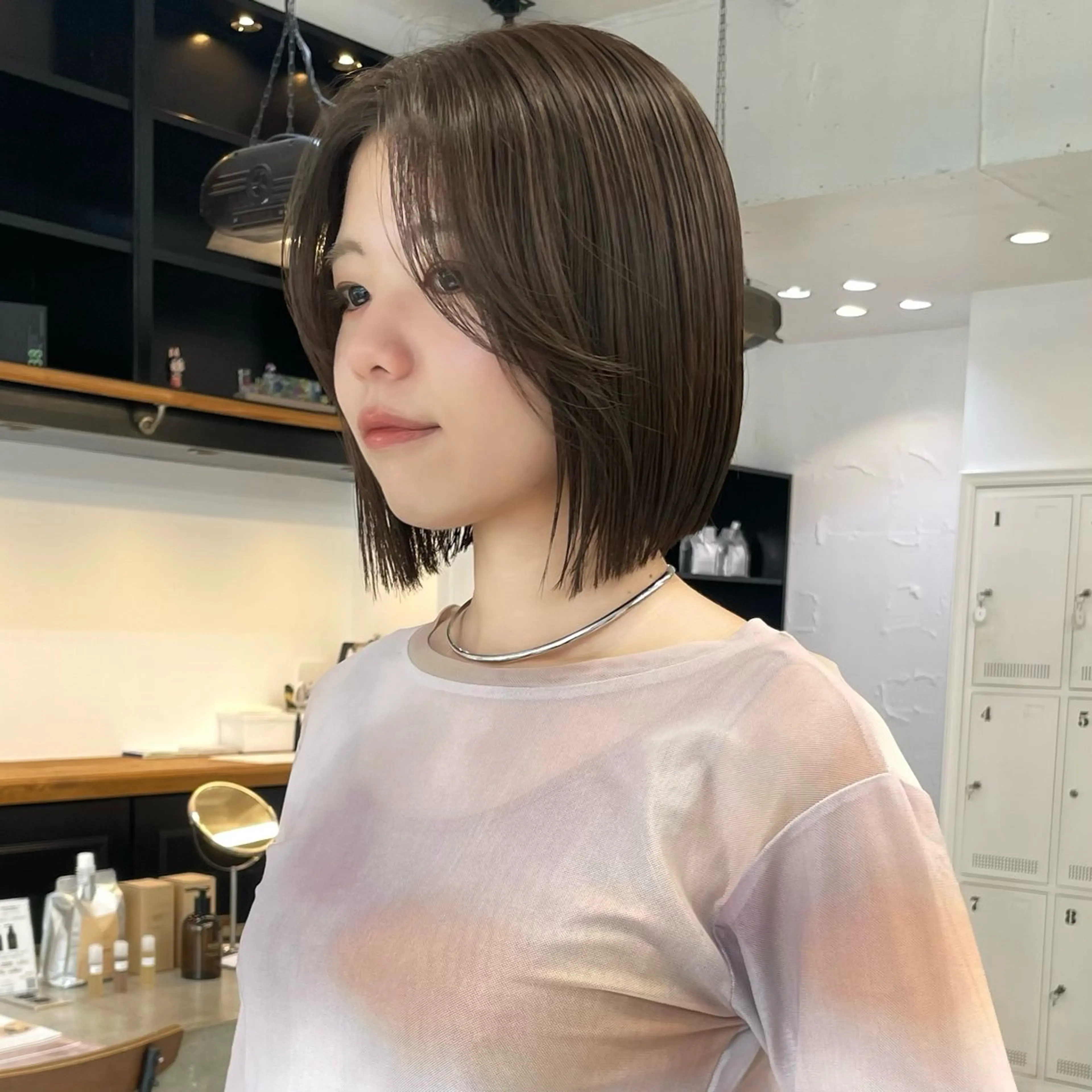 ショート カット ヘアカラー トリートメント i.+FERiCIA.所属・ボブ／アンニュイ 🌷しだひめな🌷のヘアスタイル