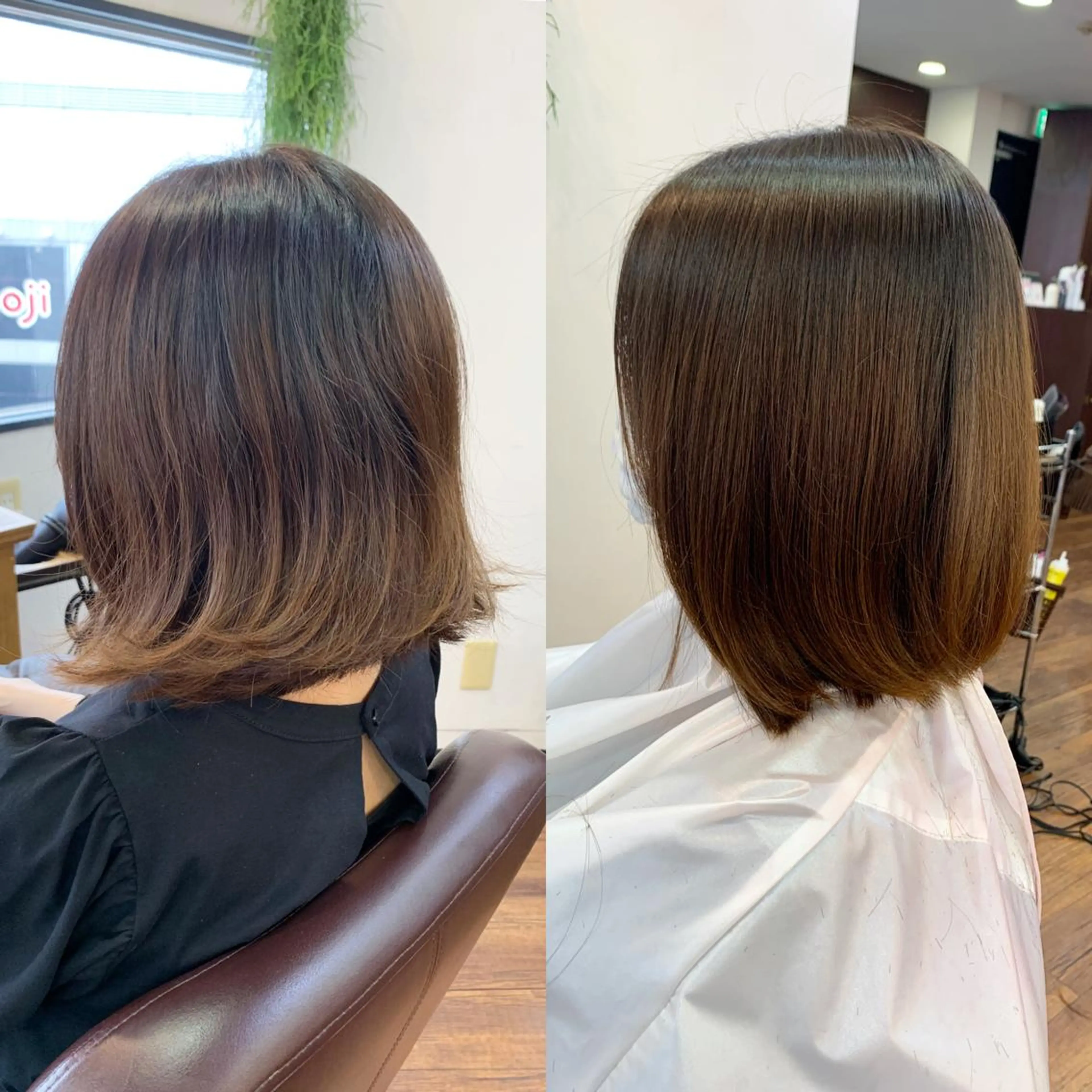 ミディアム 縮毛矯正 縮毛矯正/ショート/ レイヤー/畑中正敏のヘアスタイル