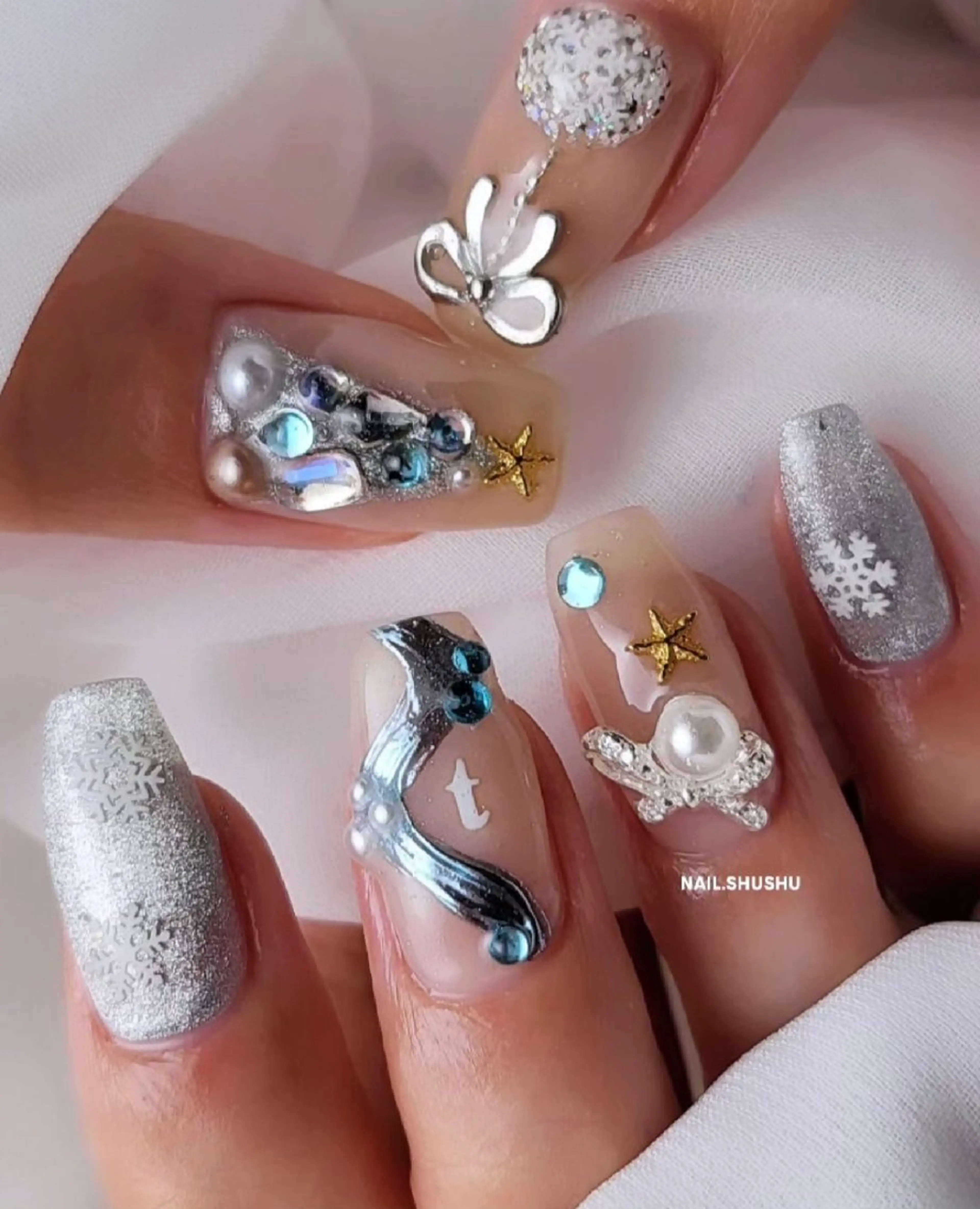 ネイル 持ち込み ニュアンスネイル ワンカラーネイル シンプルネイル ハンドネイル 3dパーツ/流行り 👧shushu❤️のネイルデザイン