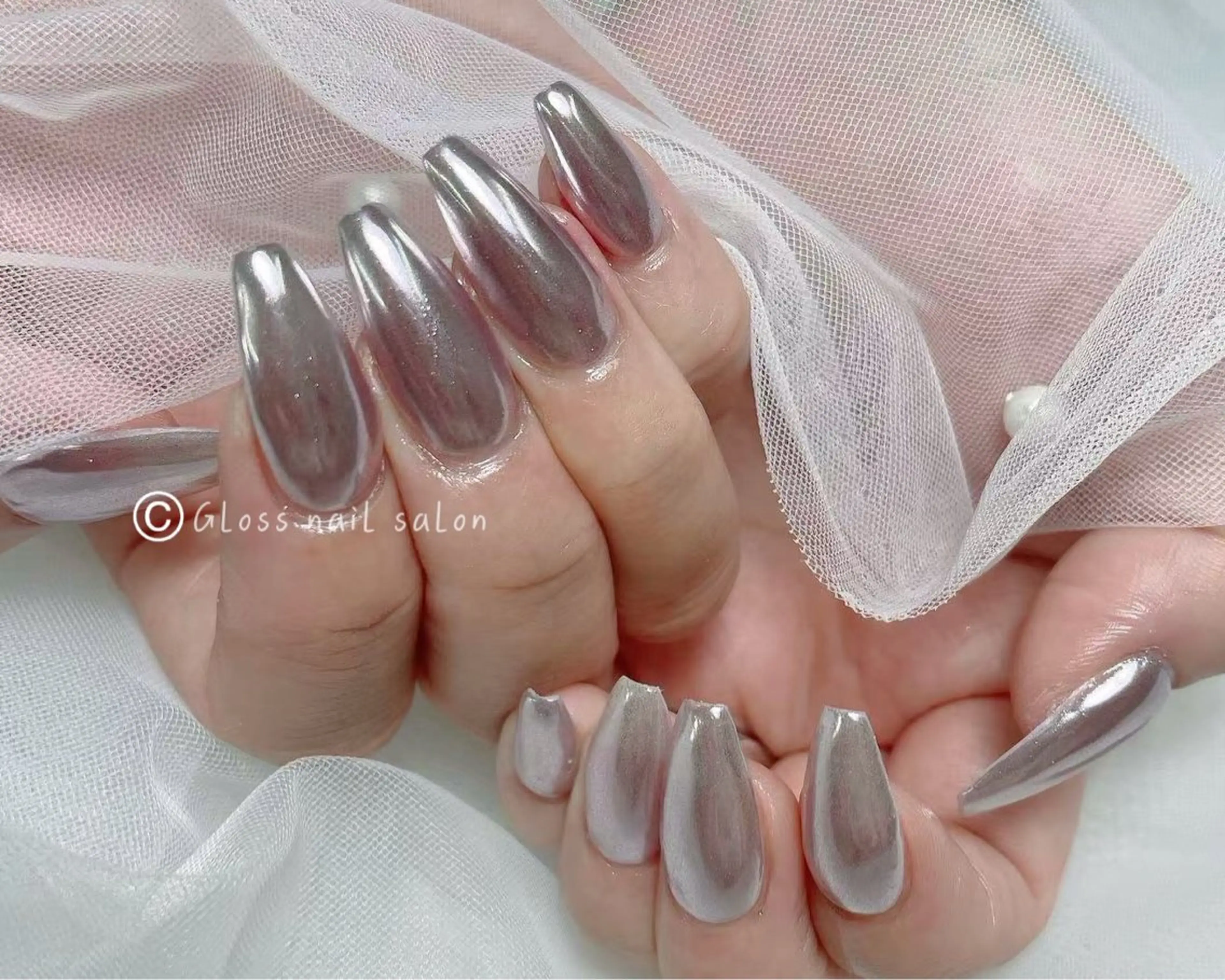 ミラーネイル(ベース付き)現金のみの写真