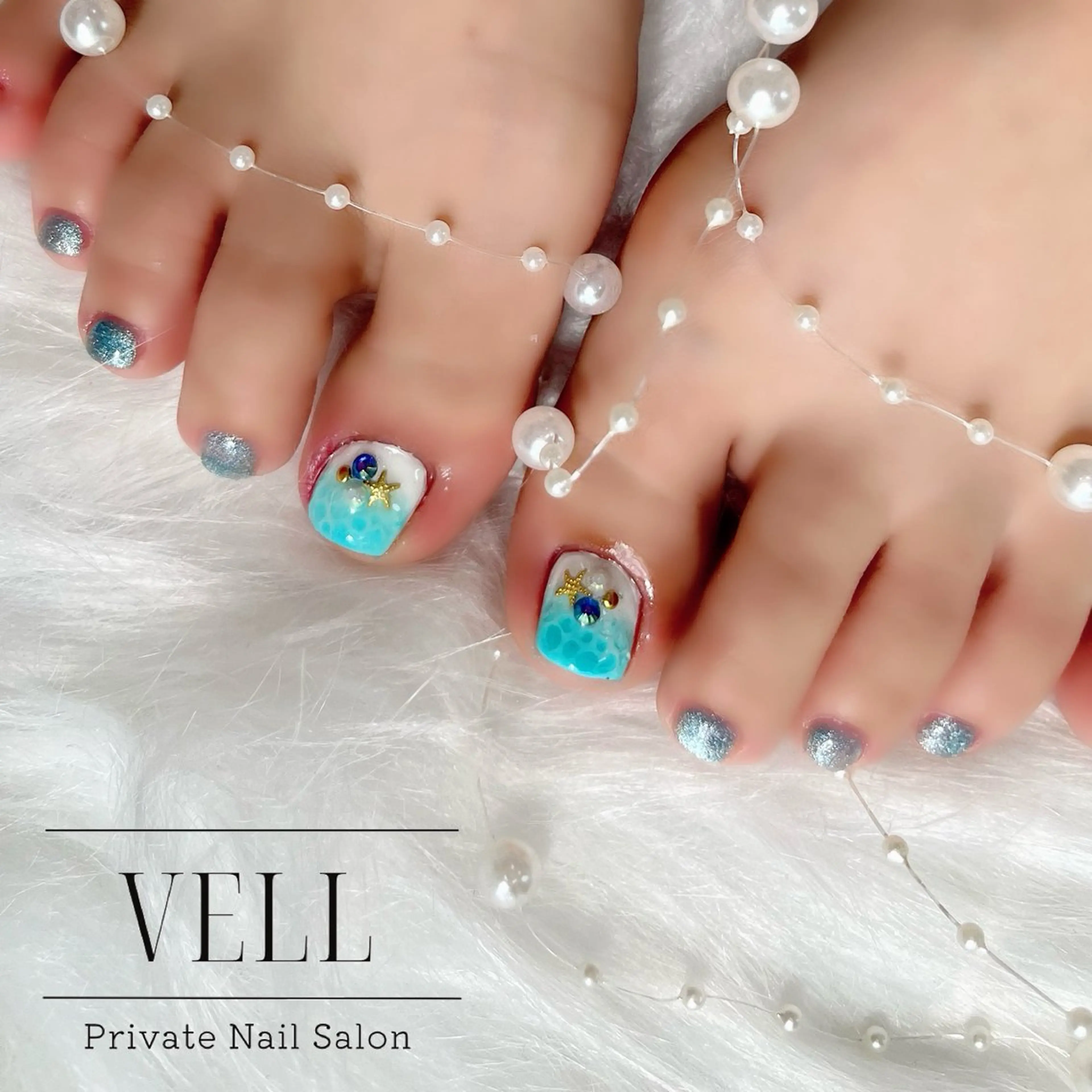 ネイル 夏ネイル フットネイル ﾈｲﾙｻﾛﾝ Vellのネイルデザイン