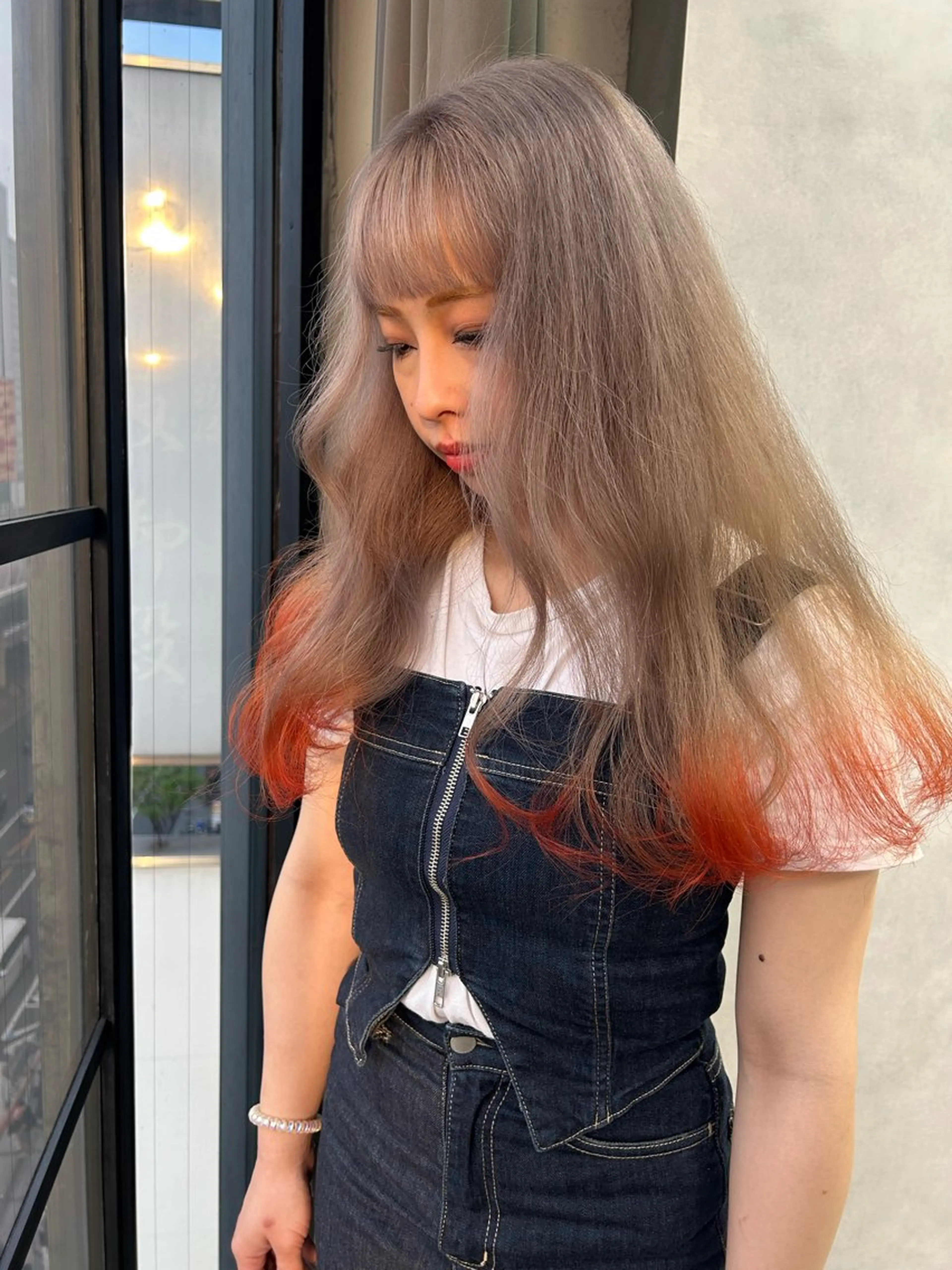 セミロング カラー ヘアカラー ✨ブリーチ特化✨ 💚Acchon💚のヘアスタイル