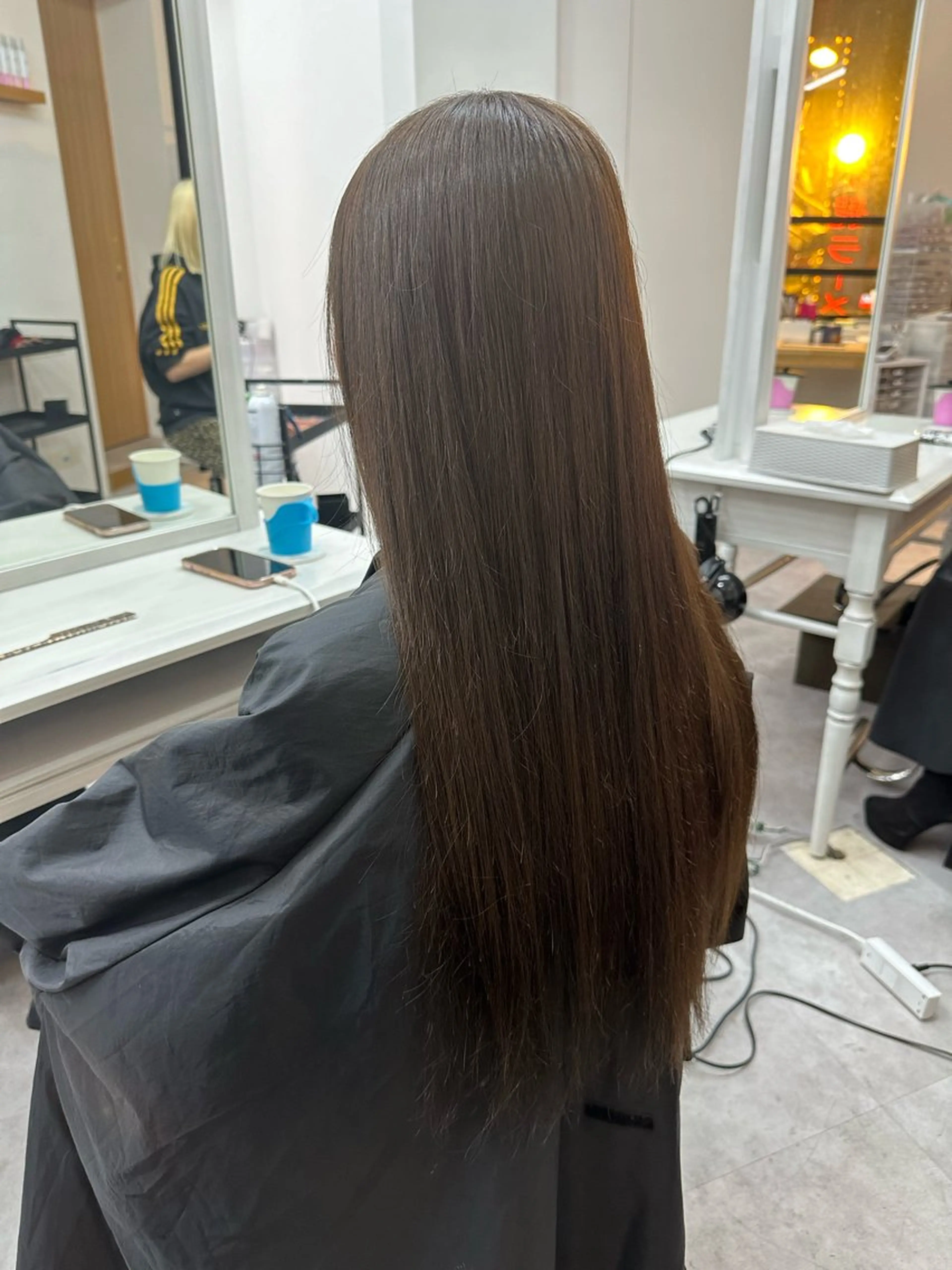 ロング ヘアカラー トリートメント 韓国ヘア×ハイトーン AYA💫のヘアスタイル