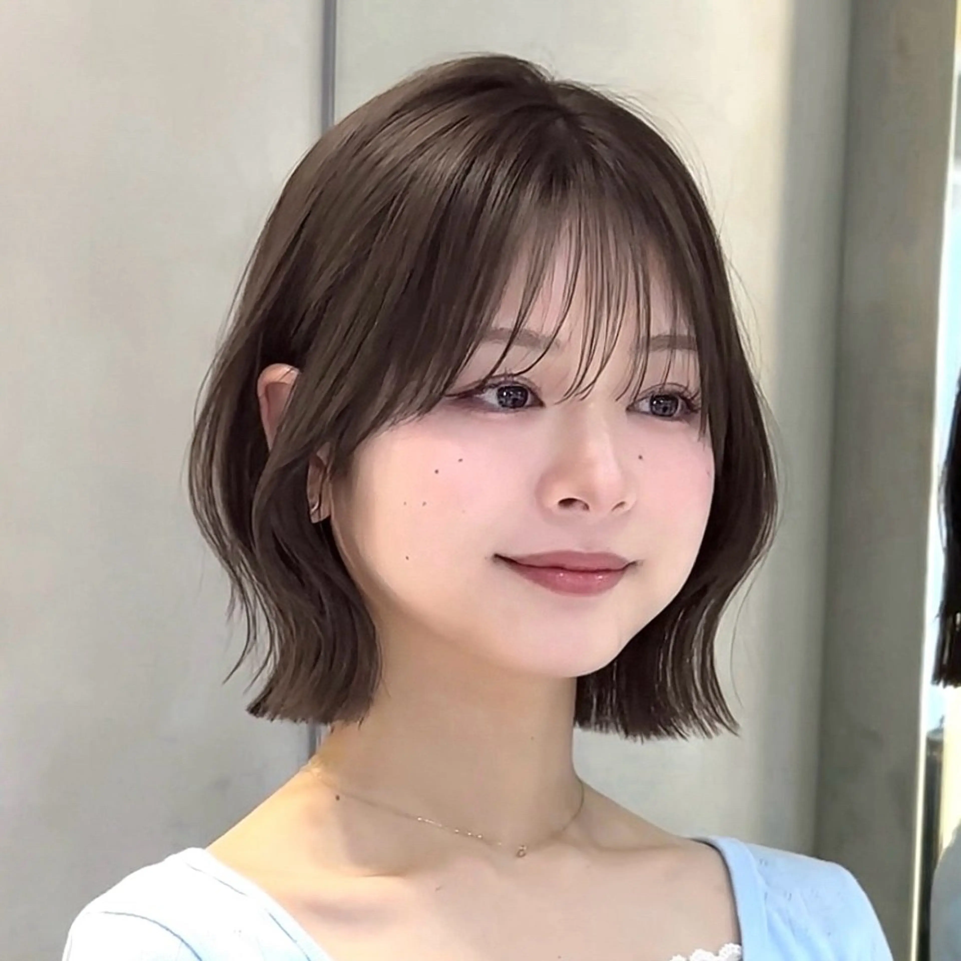 ショート カラー 切りっぱなしボブ 黒髪 ボブ くびれヘア 顔周りカット カット ヘアカラー トリートメント 原宿/韓国ボブ /くびれボブ/優希のヘアスタイル