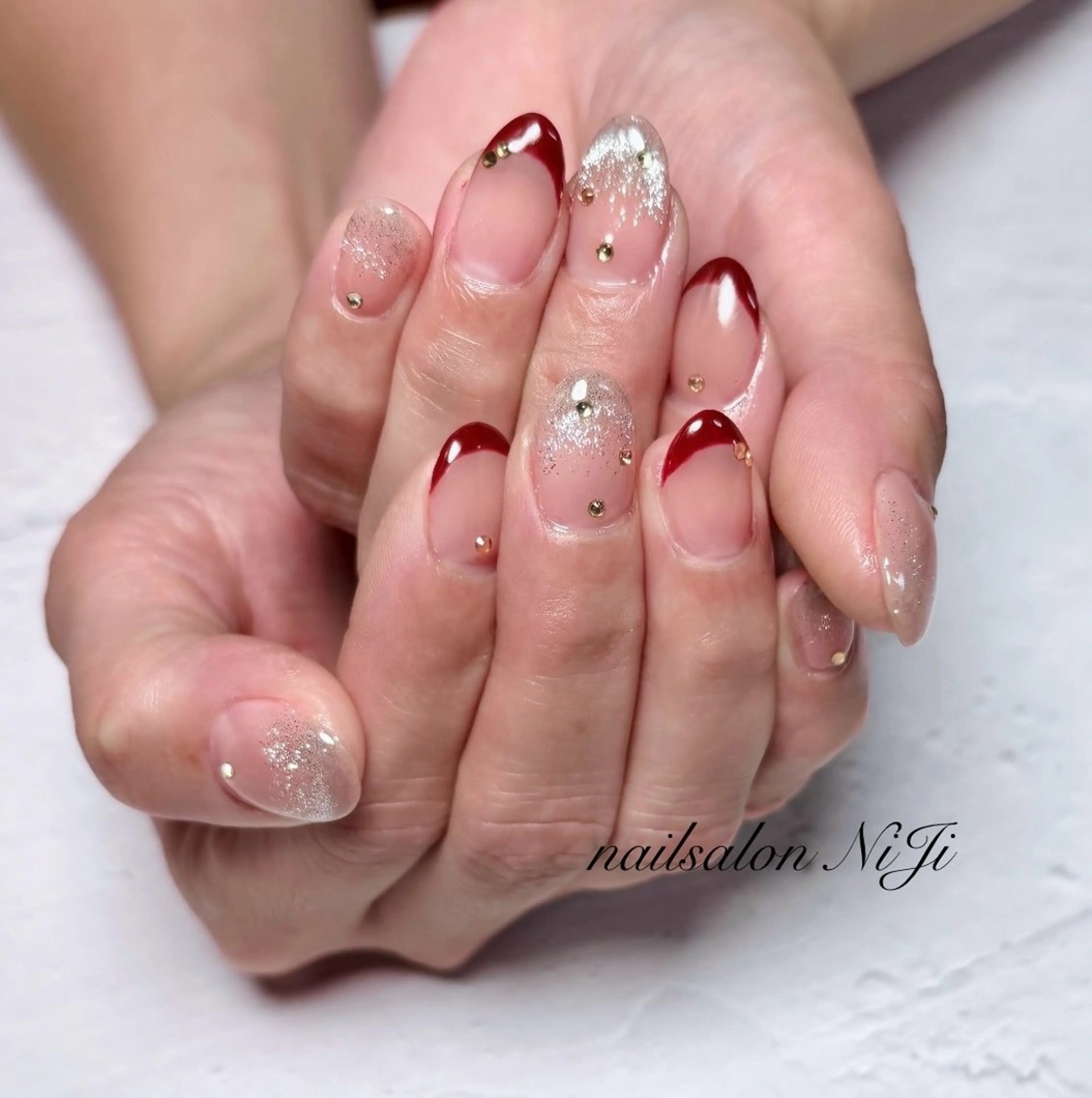 ネイル 長さ出し マグネットネイル nailsalon N iＪｉのネイルデザイン