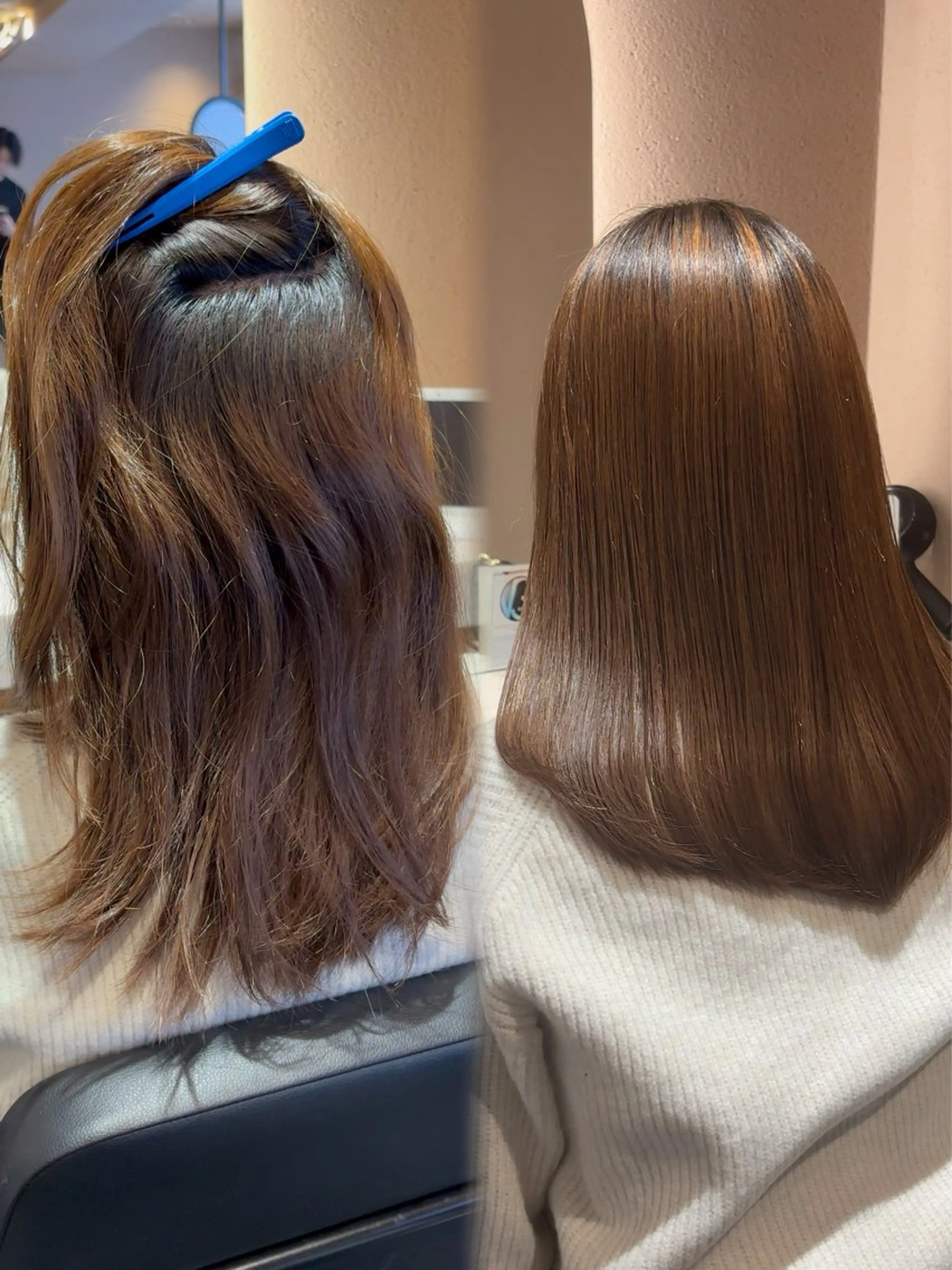 ミディアム 縮毛矯正 縮毛矯正 トリートメント ✨髪質改善×レイヤー ボブカットきり✨のヘアスタイル