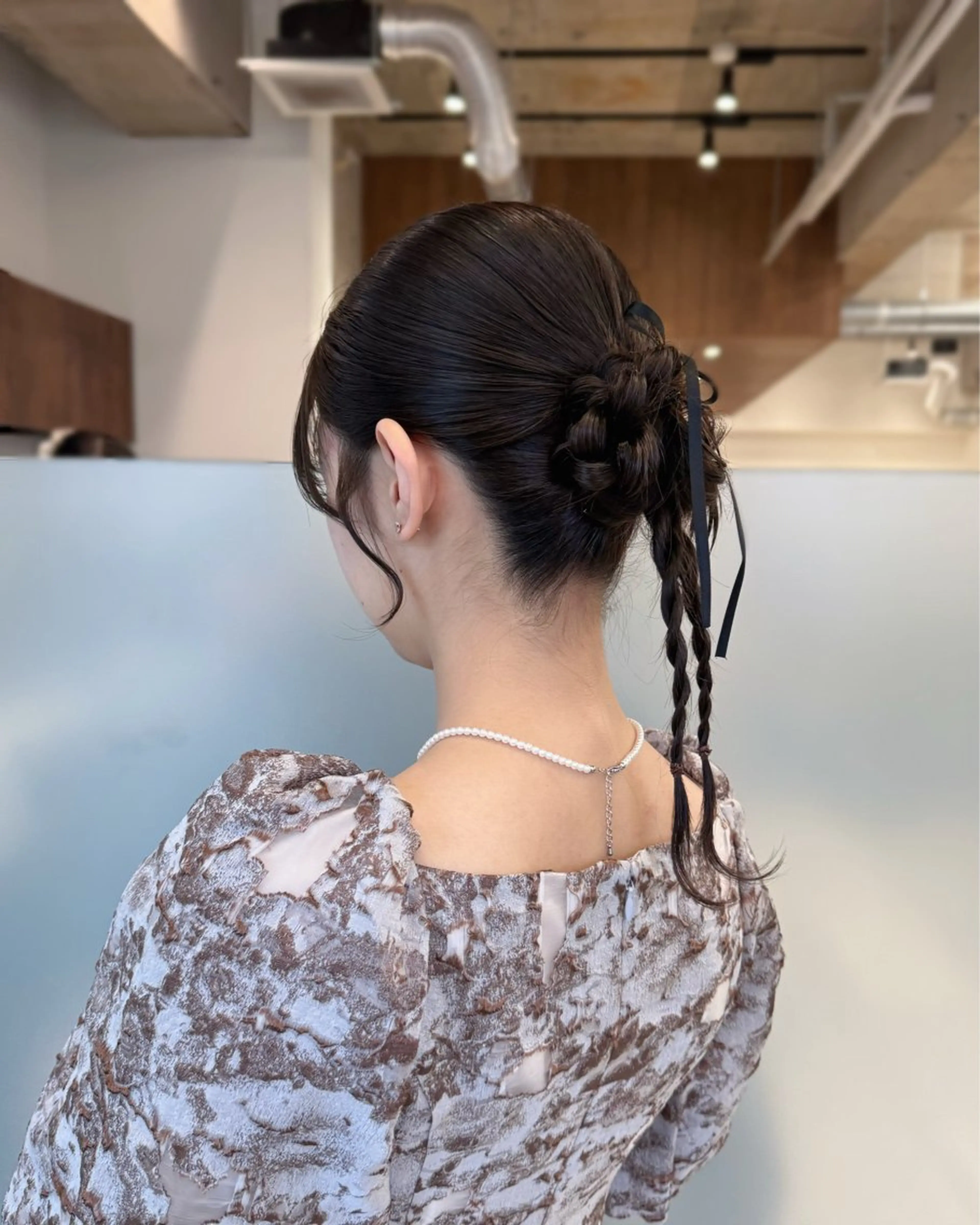 ミディアム カラー ヘアアレンジ ヘアセット 縮毛矯正+モテカラー 🎀✨MIHOのヘアスタイル