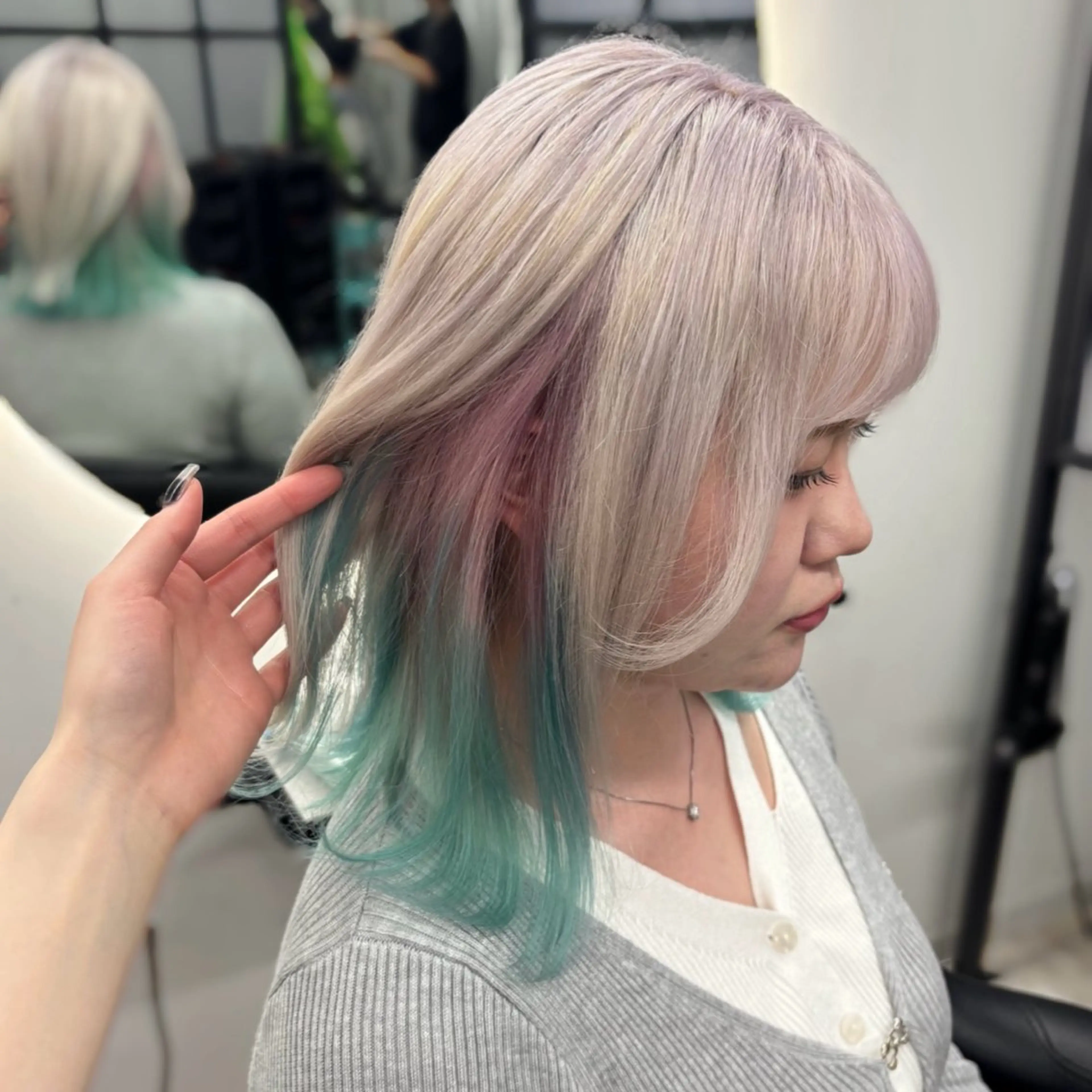 ミディアム カラー ヘアカラー Ren. 🦋デザインカラーのヘアスタイル