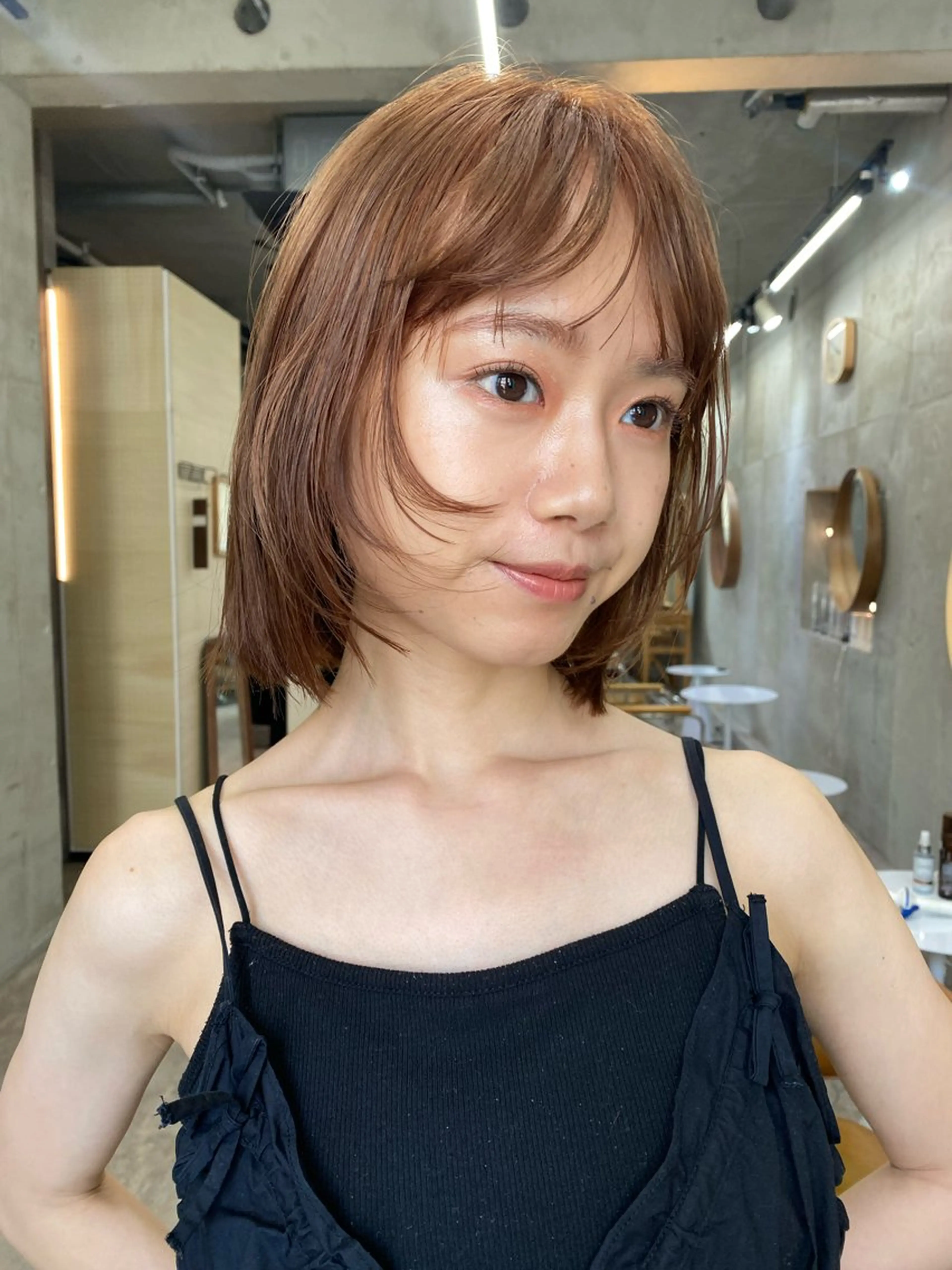 ショート カラー ブラウンカラー オレンジ オレンジブラウン レイヤーカット カット ヘアカラー トリートメント レイヤーカット💫 ／HARUKA🎀のヘアスタイル