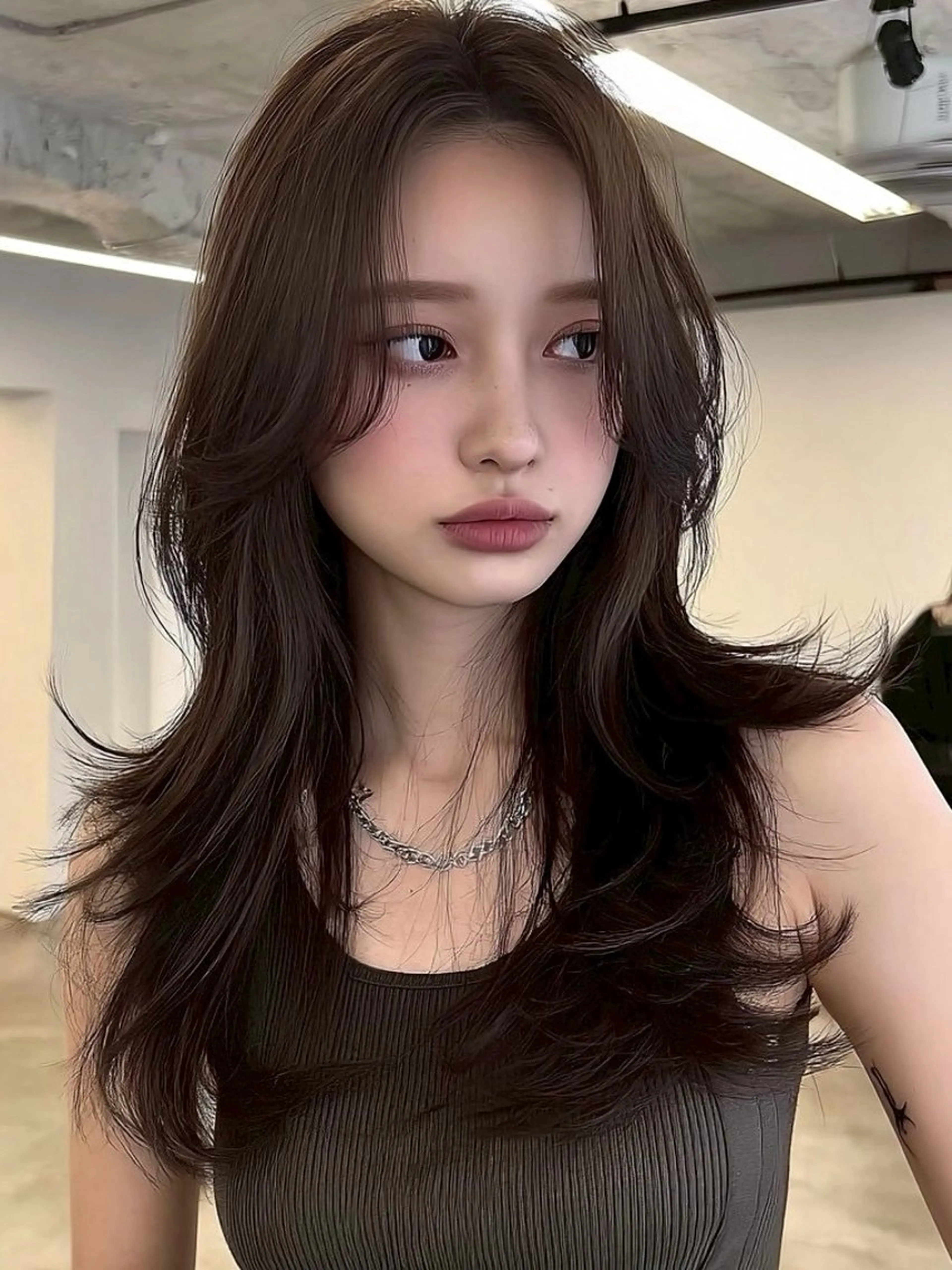 セミロング レイヤーカット カット 松野 心音のヘアスタイル