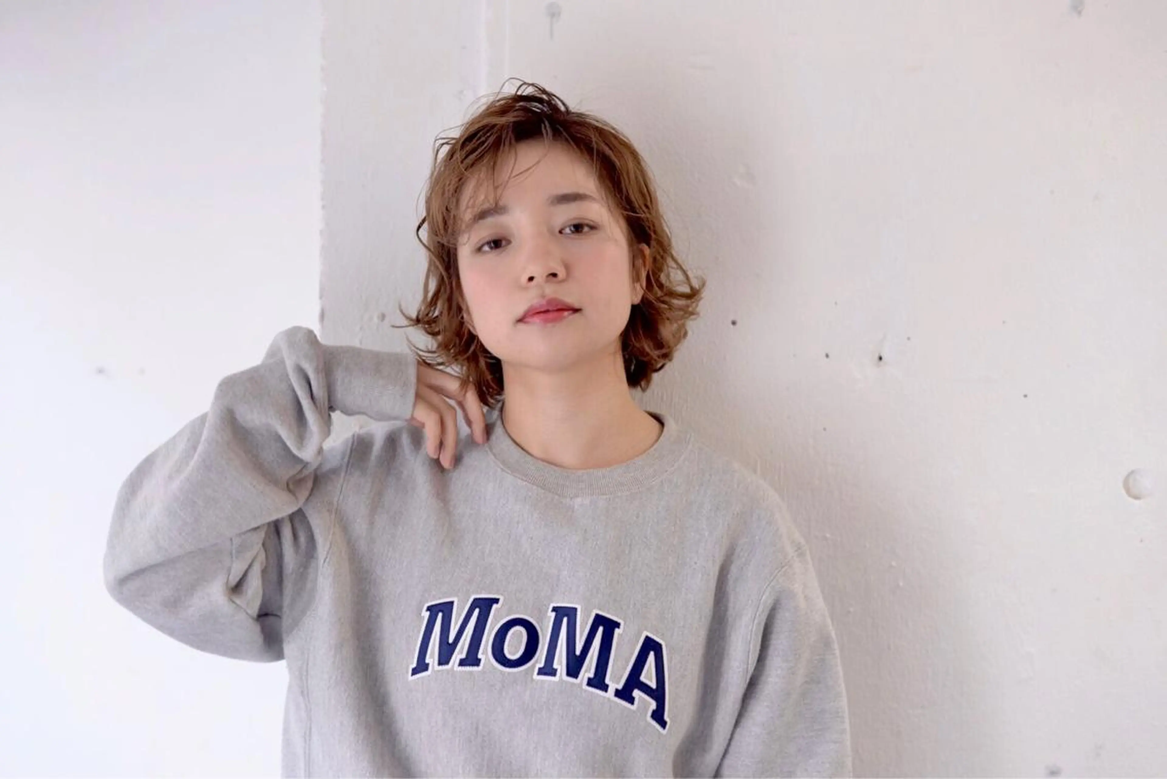 ミディアム カラー カット パーマ 木村陸弥 似合わせ 透明感カラー🌿のヘアスタイル