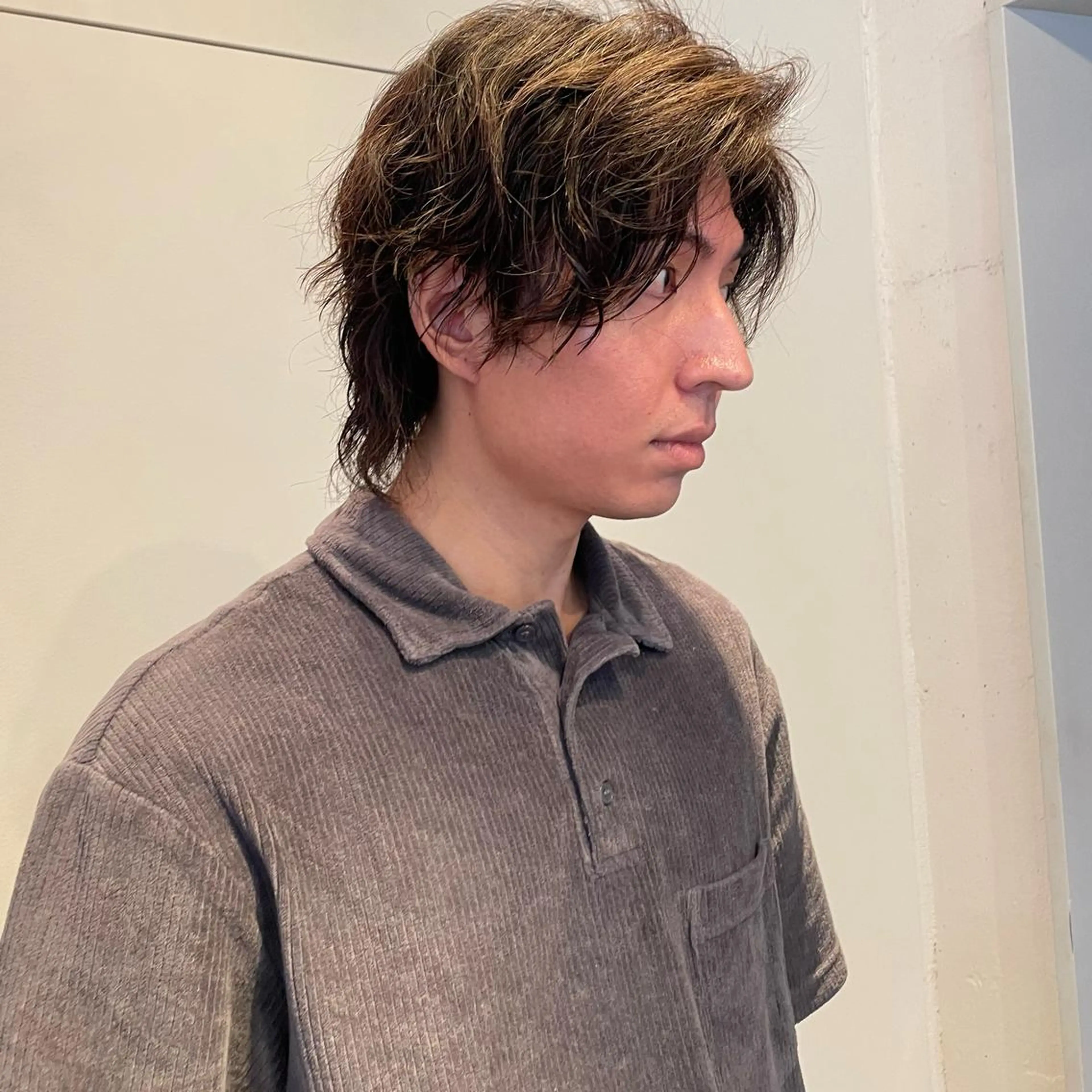 パーマ メンズ RIN／韓国ヘア レイヤーカットのヘアスタイル