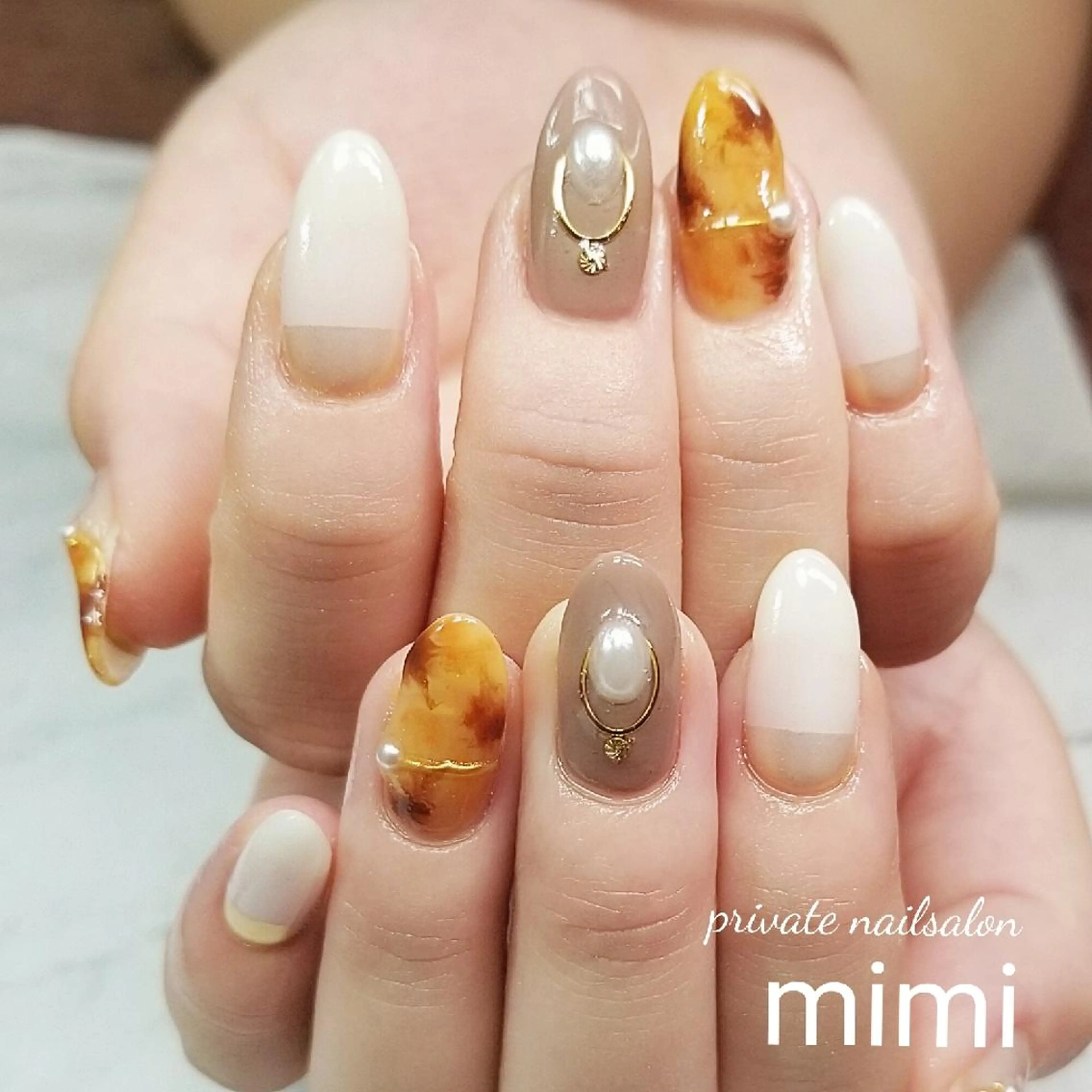 ネイル べっ甲ネイル 博多ネイル ｍｉｍｉのネイルデザイン