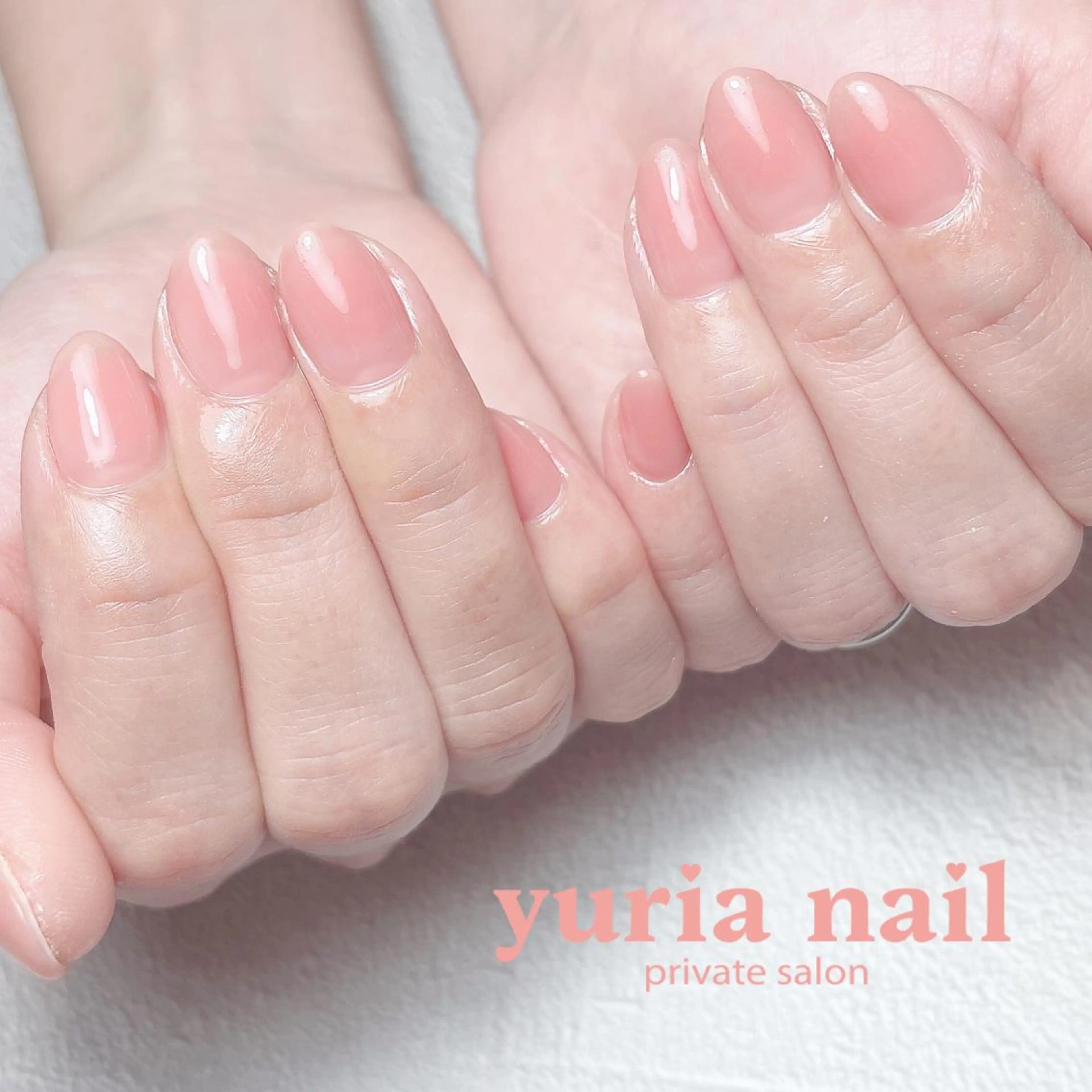 ネイル チークネイル ジェルネイル オフィスネイル ピンク ハンドネイル 小林 ゆりあのネイルデザイン