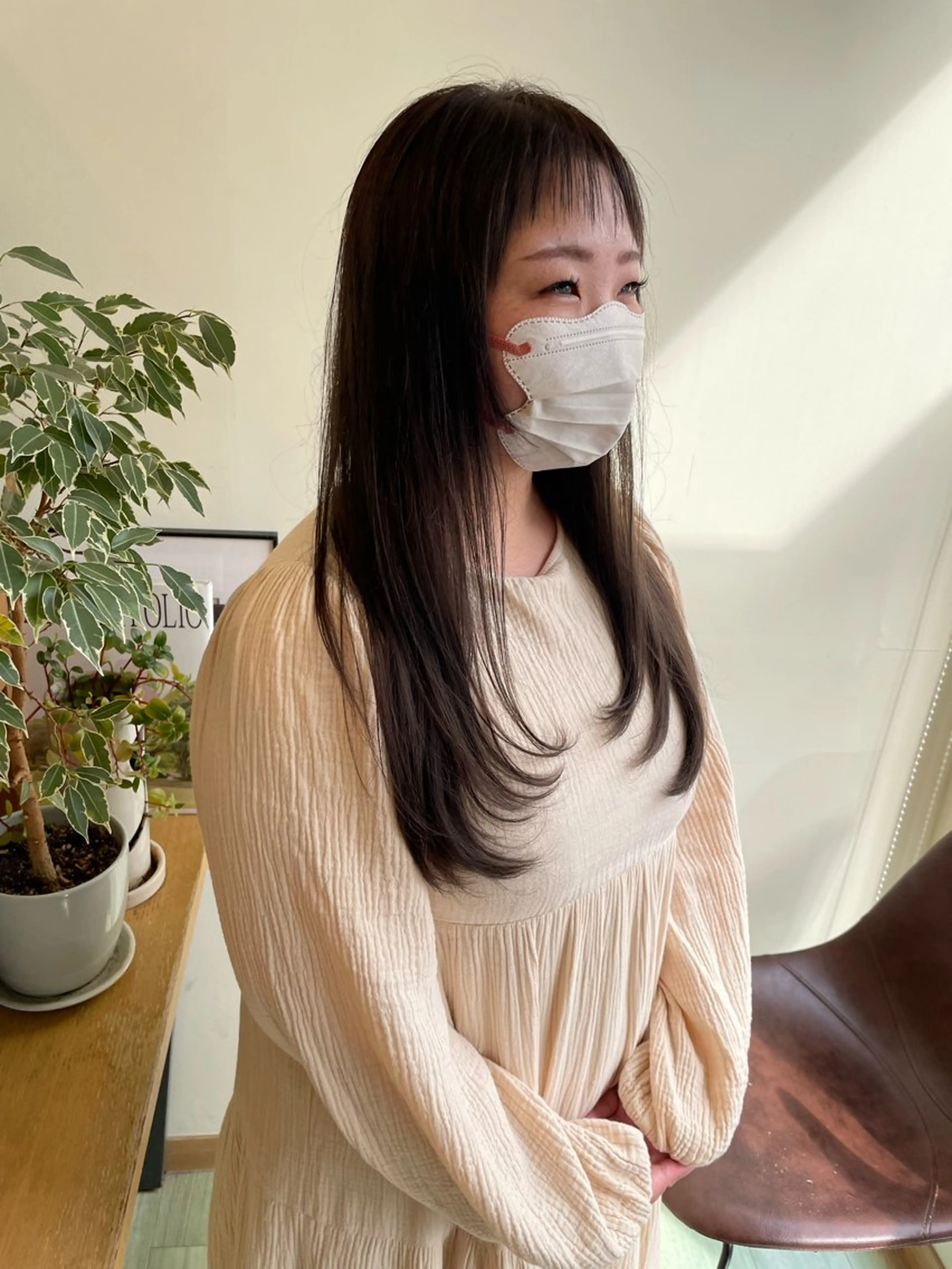 ロング カラー カット ヘアカラー トリートメント 韓国レイヤー🎀/ 顔周り特化🎀/豊田のヘアスタイル