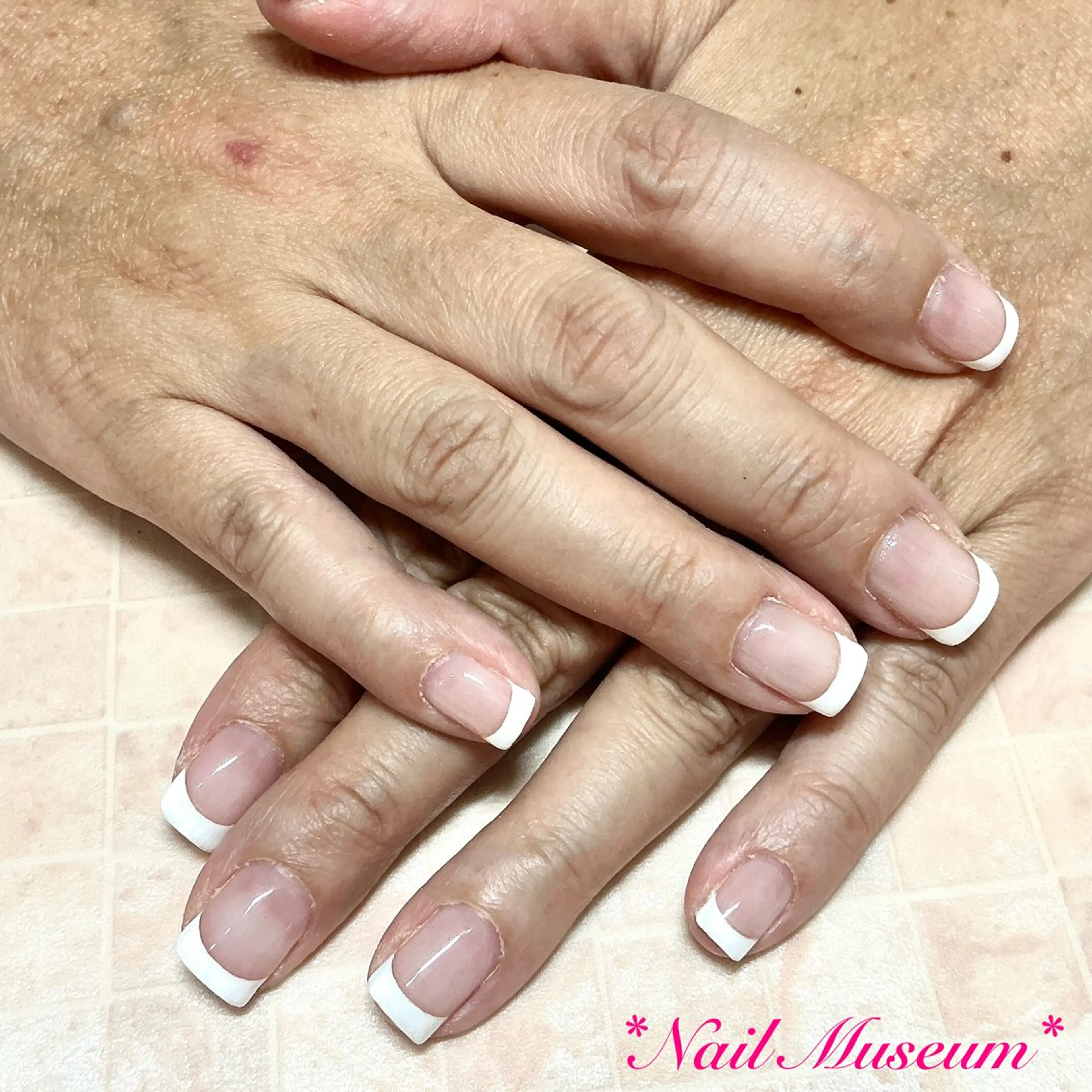 ネイル ブルー クリアネイル フレンチネイル ジェルネイル ラメ(グリッター) nailmuseum KAMATARIのネイルデザイン