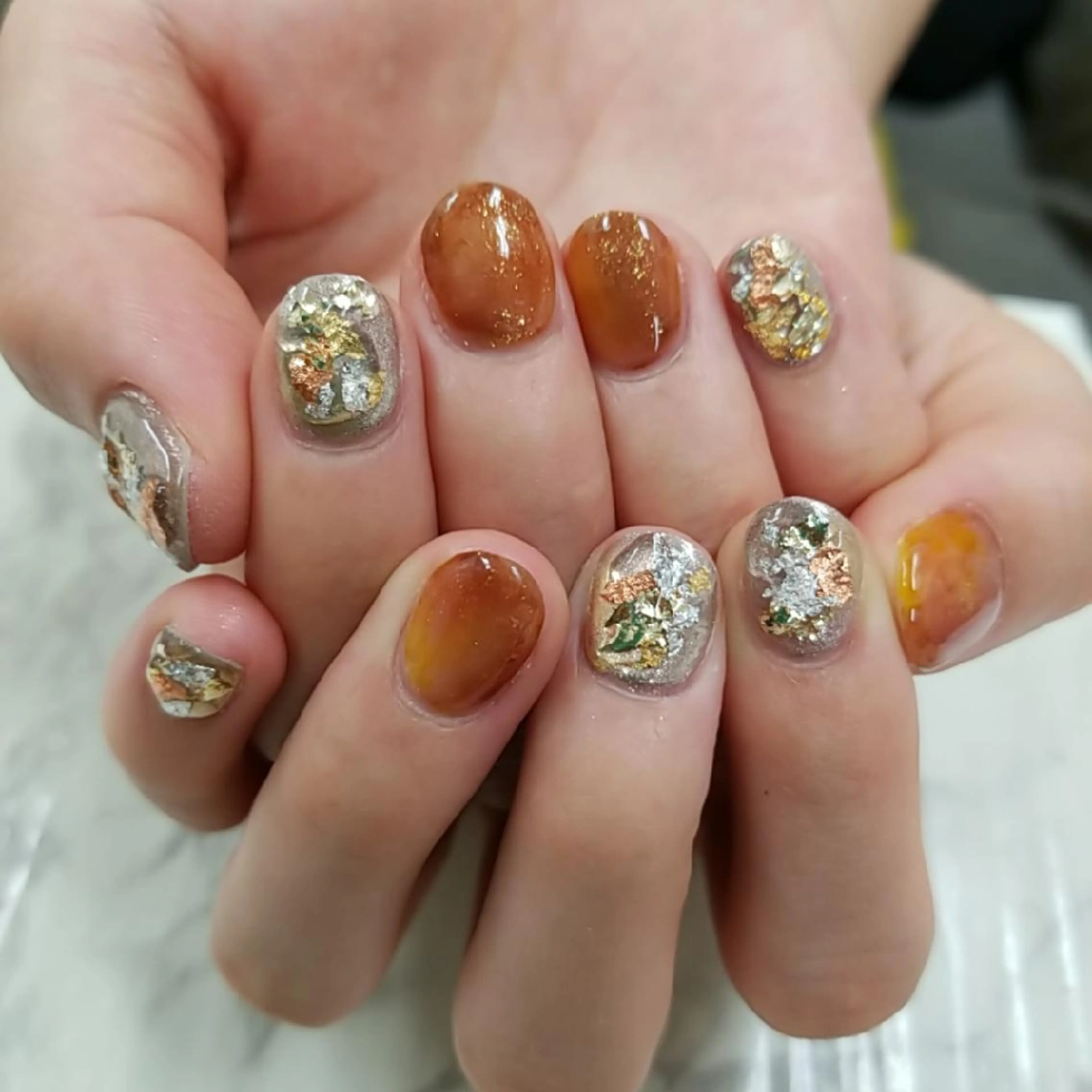 ネイル アートネイル フットネイル ジェルネイル 持ち込み ニュアンスネイル 河野ちえ (雑誌掲載サロン)のネイルデザイン