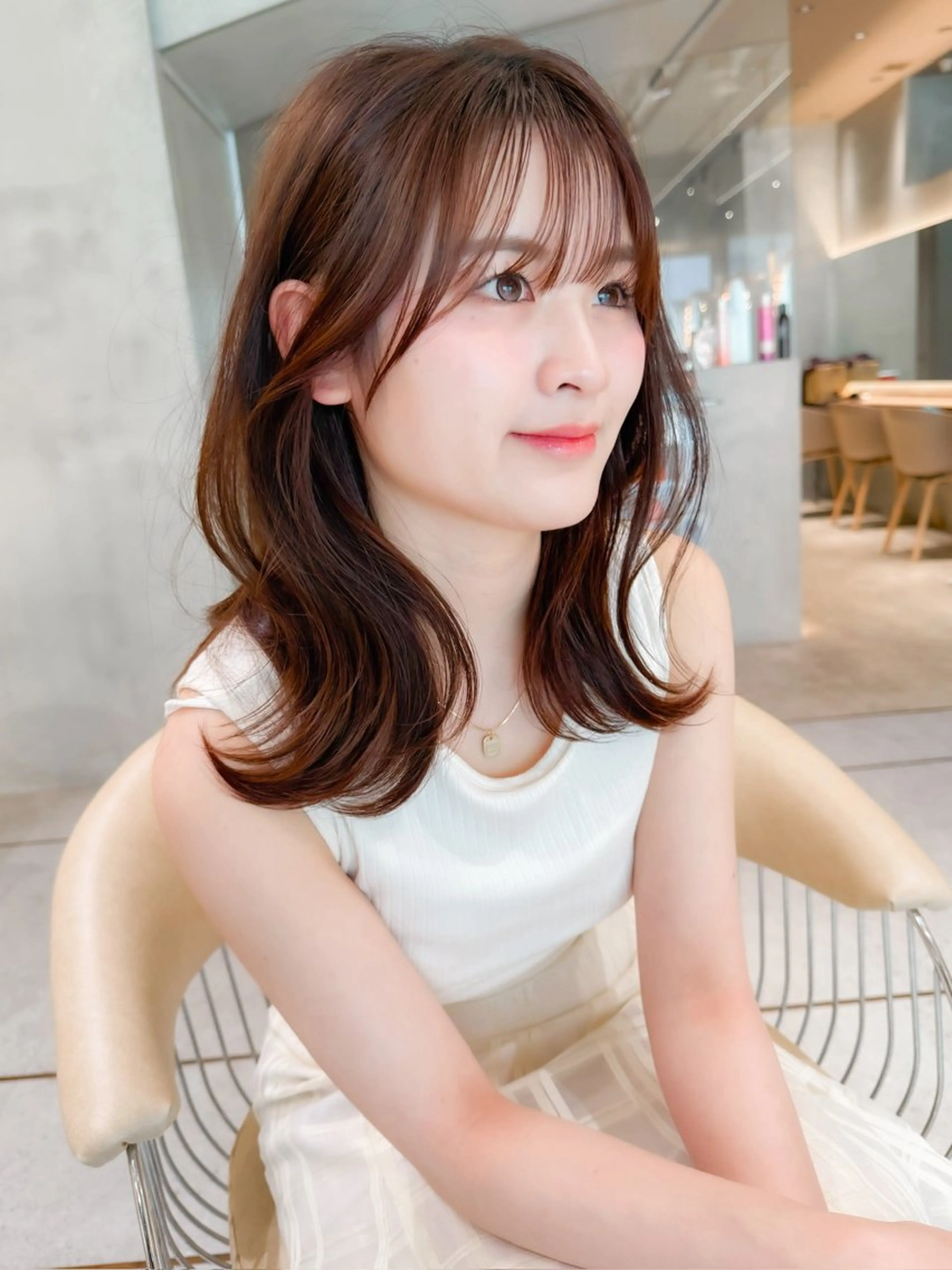 ミディアム カラー カット ヘアカラー トリートメント ボブ/ショート/ 縮毛矯正⚜️工藤昴のヘアスタイル